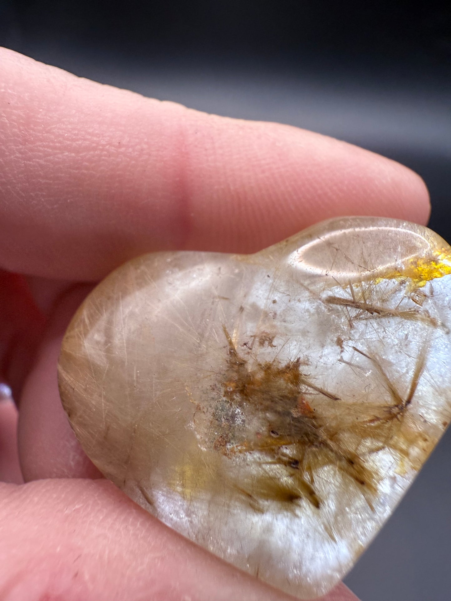 Quartz Mini Heart with Inclusions