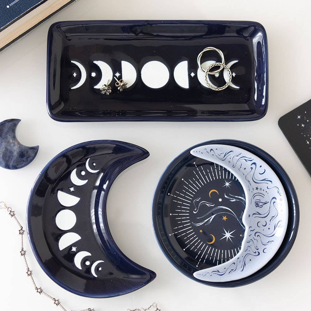 Blue Moon Stacking Ceramic Trinket Dish