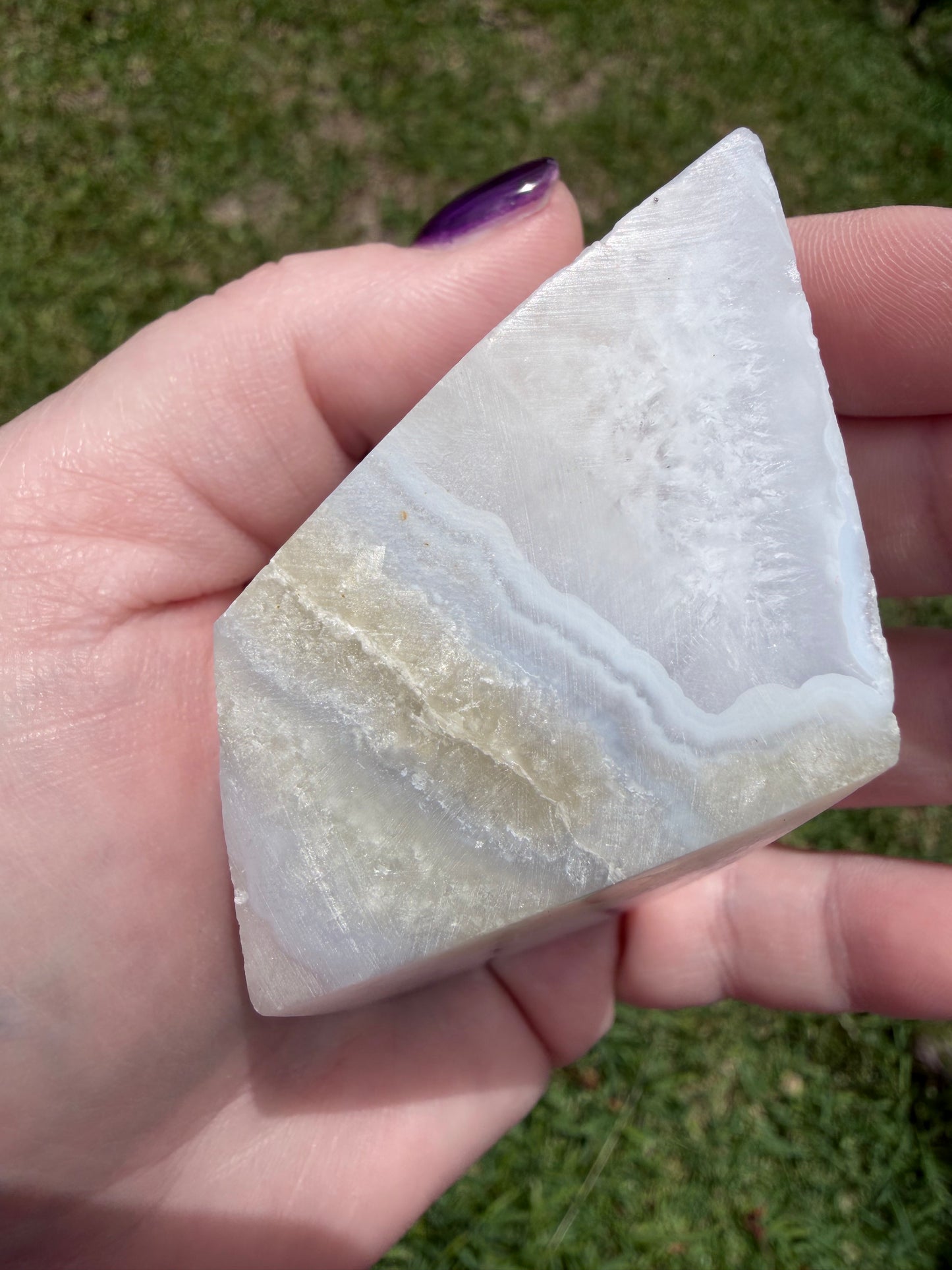 Blue Lace Agate Druzy Freeform – 161g