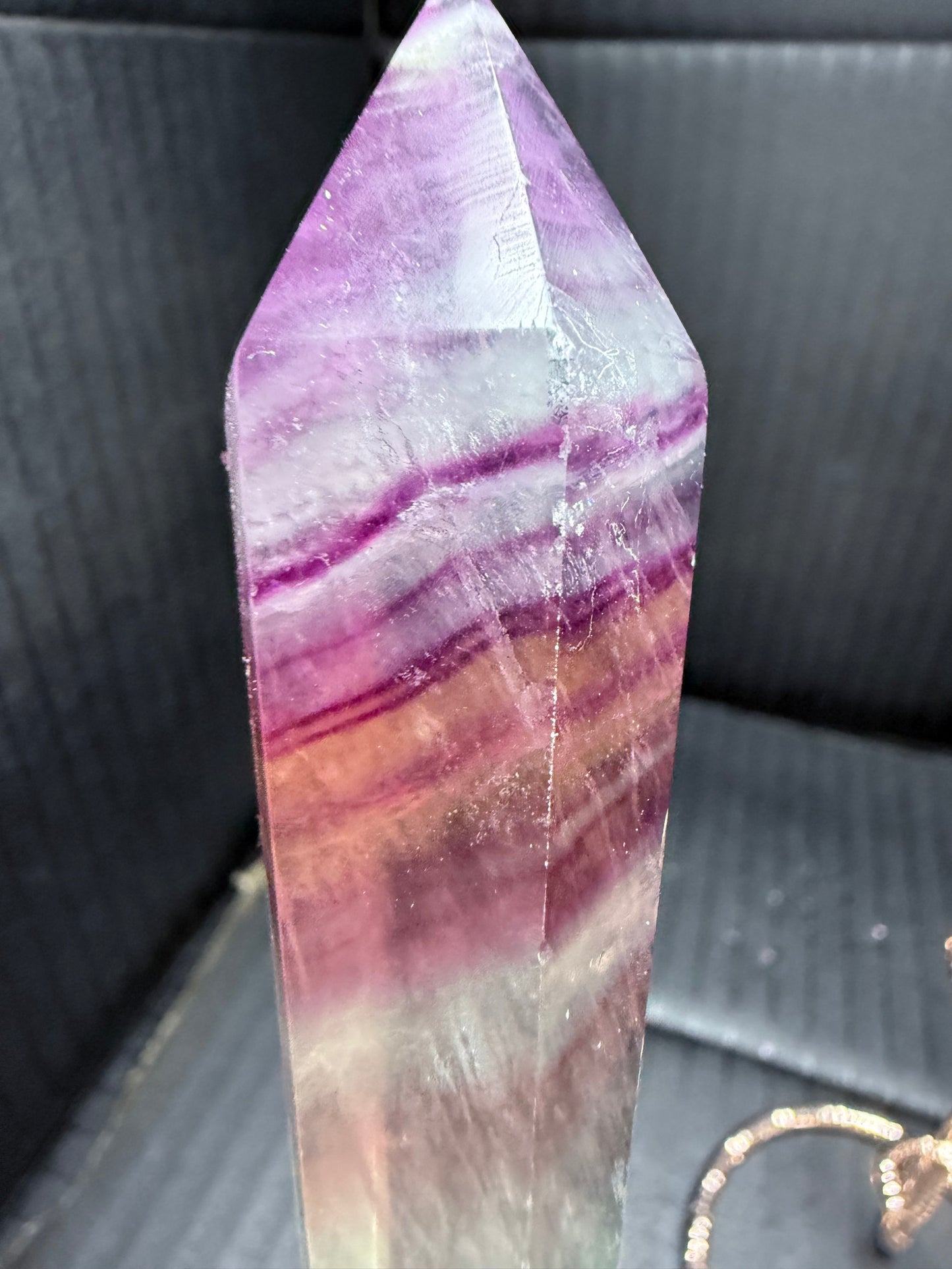 Candy Fluorite wand on stand