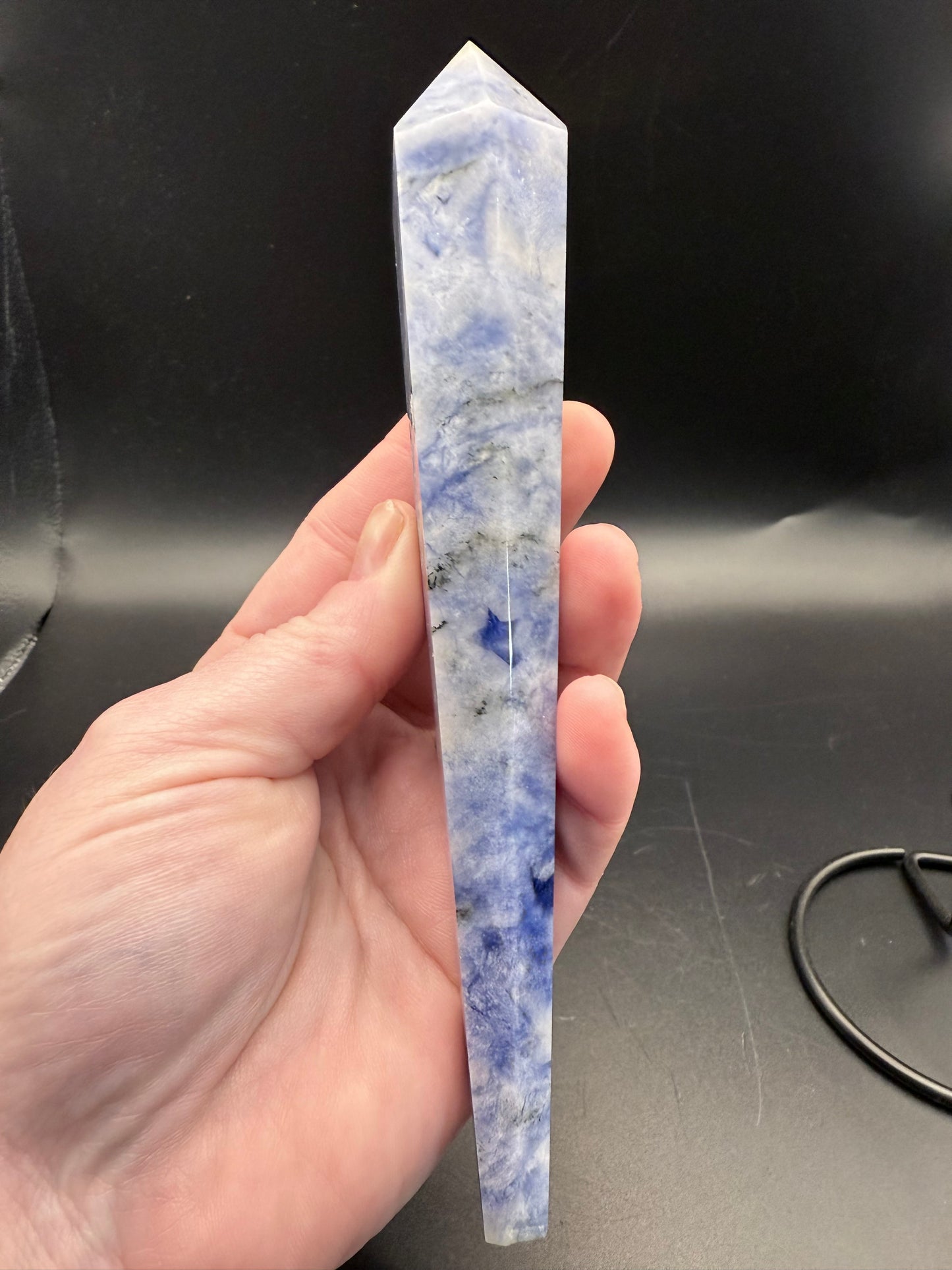 Afghanite Sodalite Wand With Stand