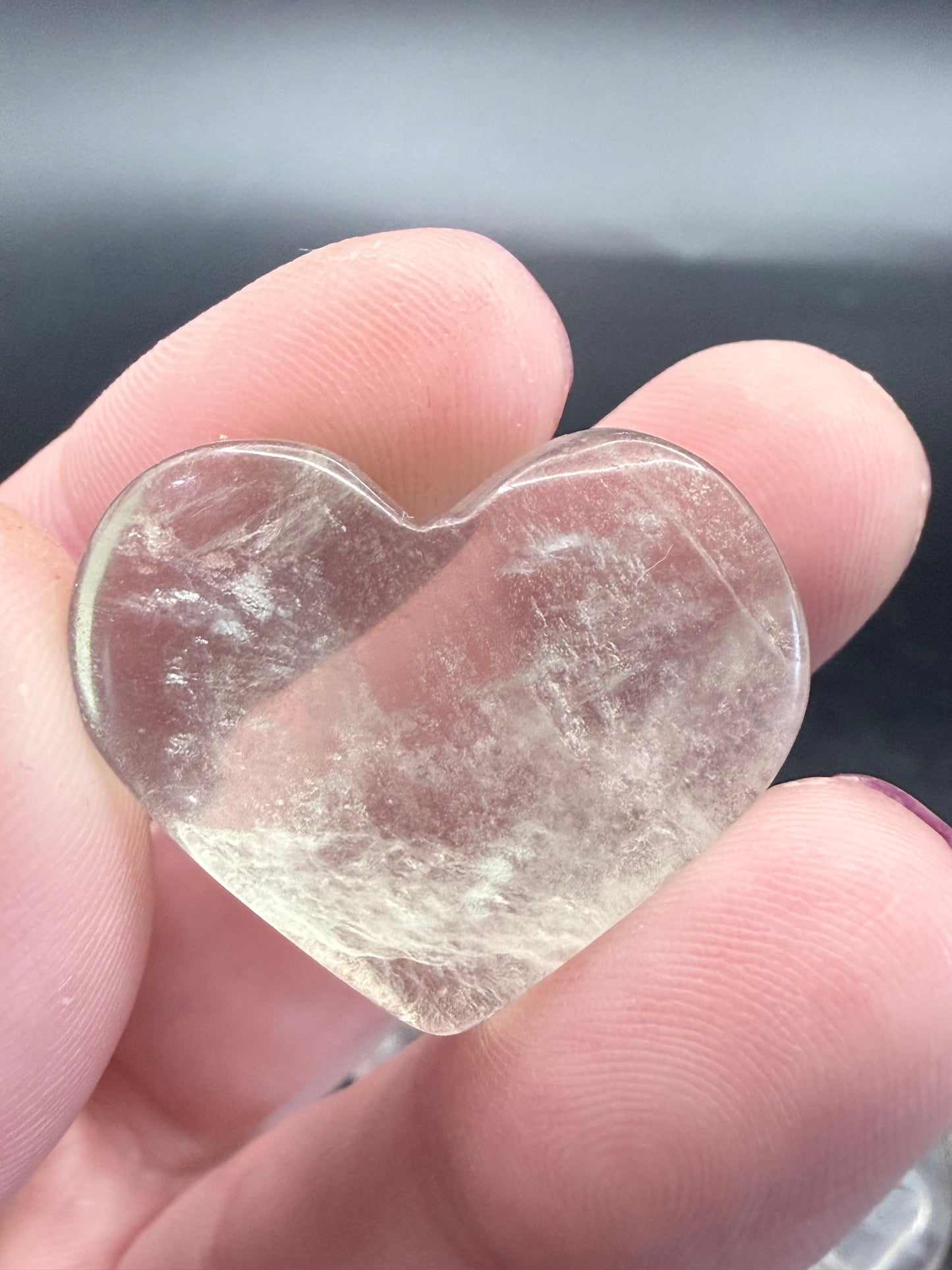 Rainbow Fluorite small Hearts