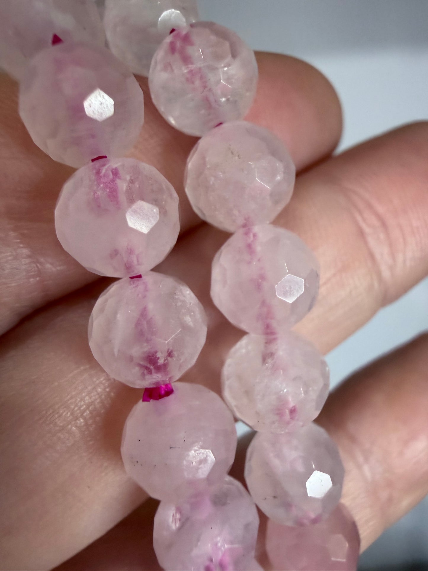 8mm Rose Quartz Faceted Bracelet
Love • Emotional Healing • Self-Love