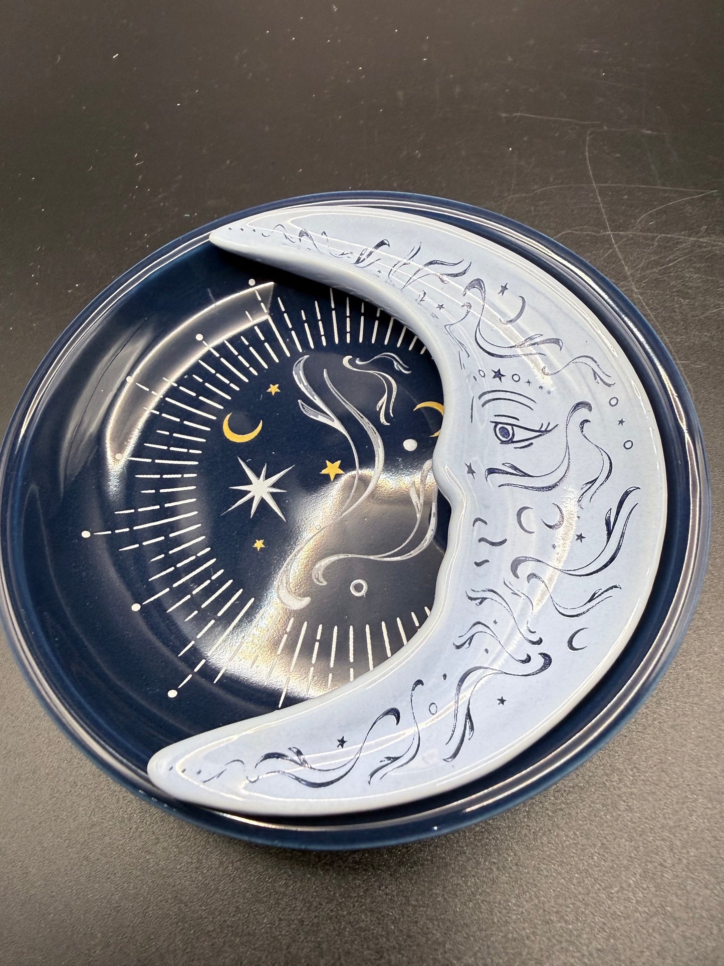 Blue Moon Stacking Ceramic Trinket Dish