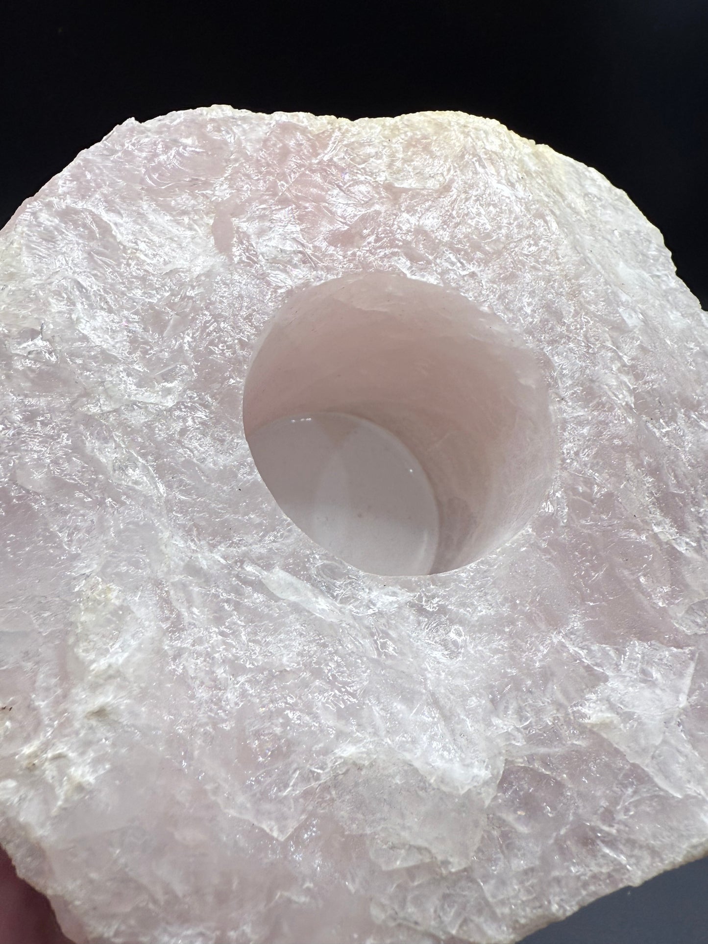 Rose Quartz Candle Holder