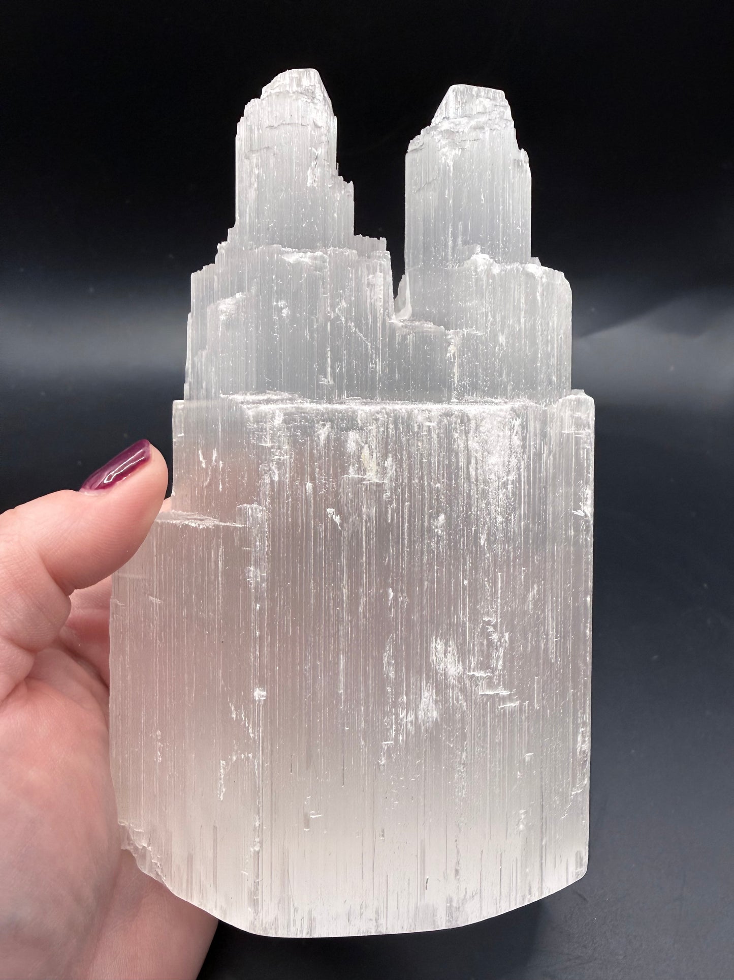 Selenite Twin Tower 15cm