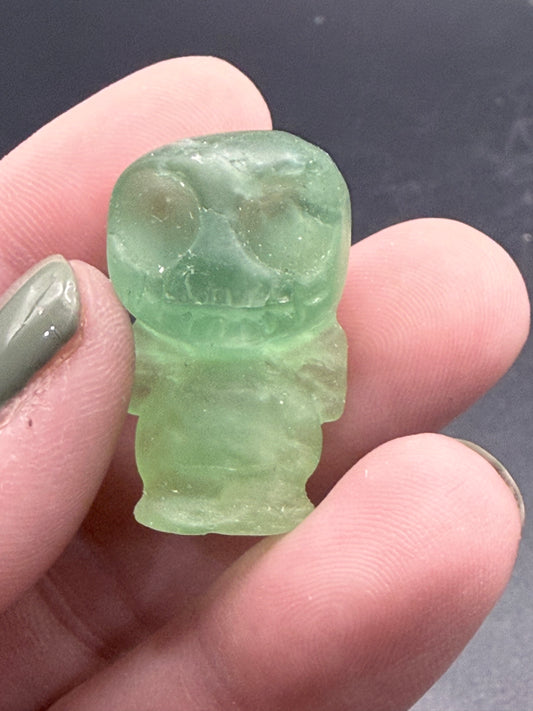 Green Fluorite Jack Skellington Carving – 3.2cm