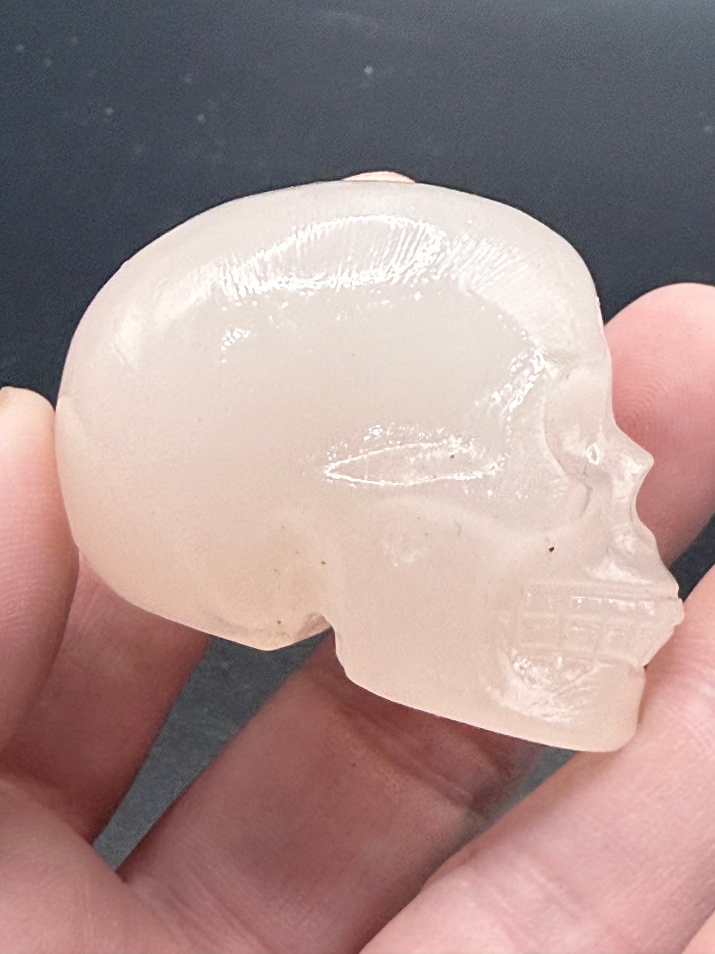 White Calcite Skull