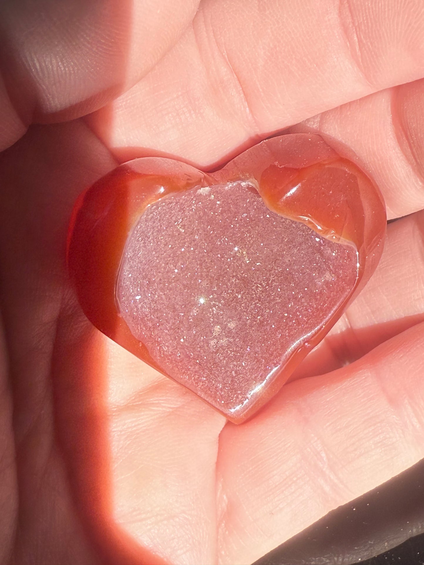 Druzy Carnelian Heart