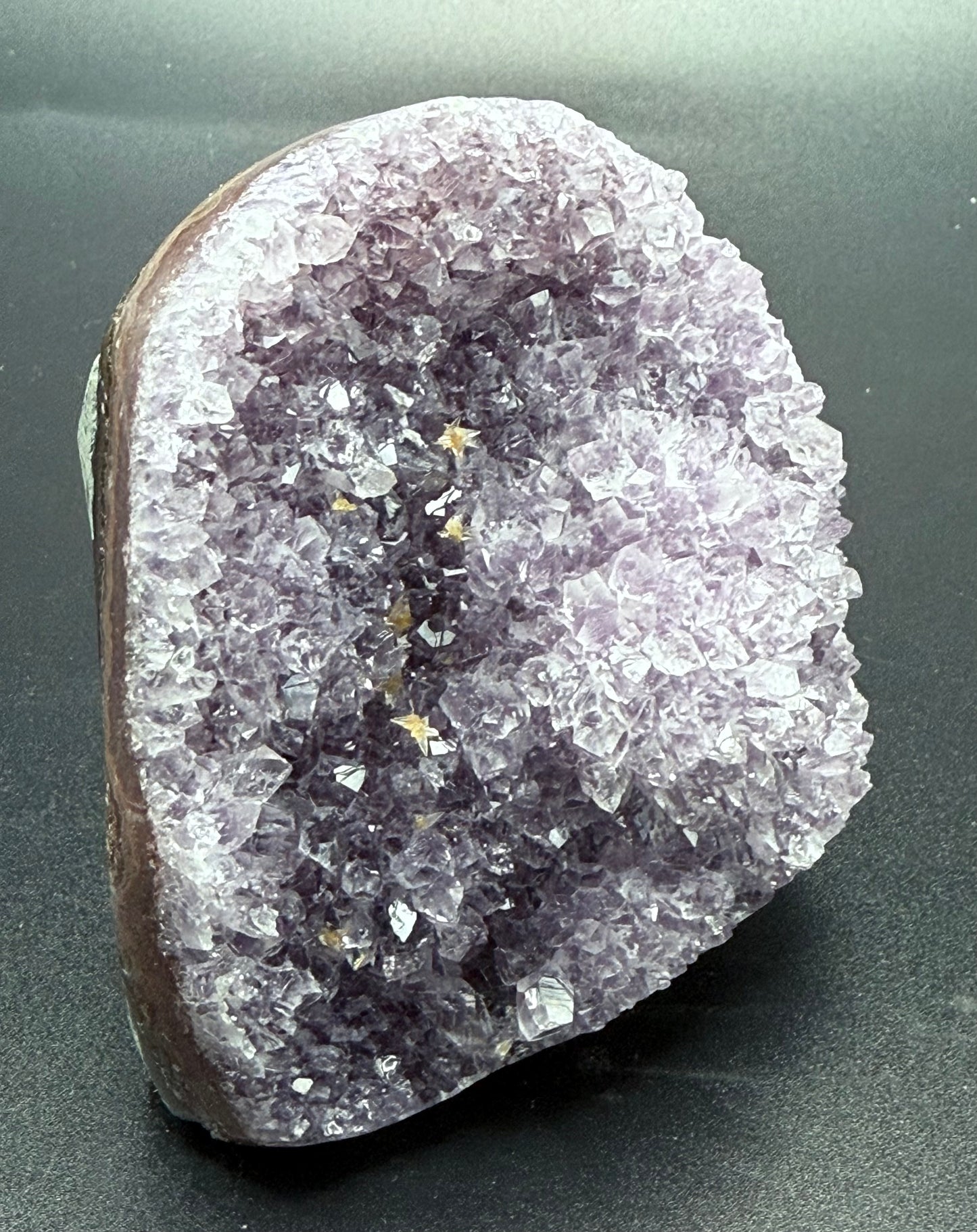 Rainbow Amethyst with Rare Pineapple Cluster ā 526g / 9cm
