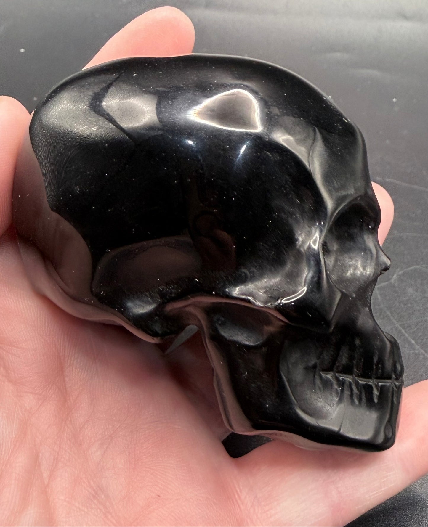 Black Obsidian Skull