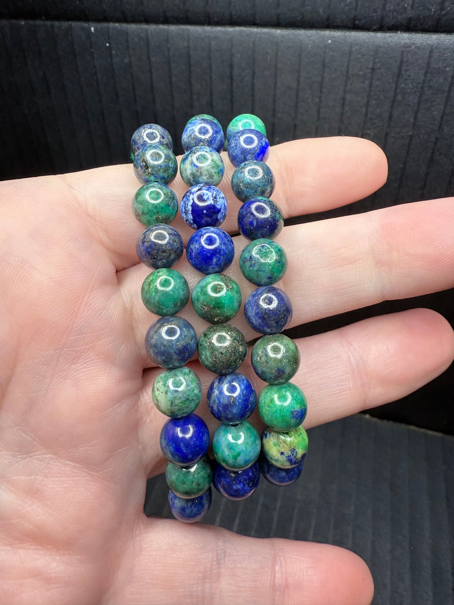 Azurite Lapis Lazuli Bracelet 8mm
