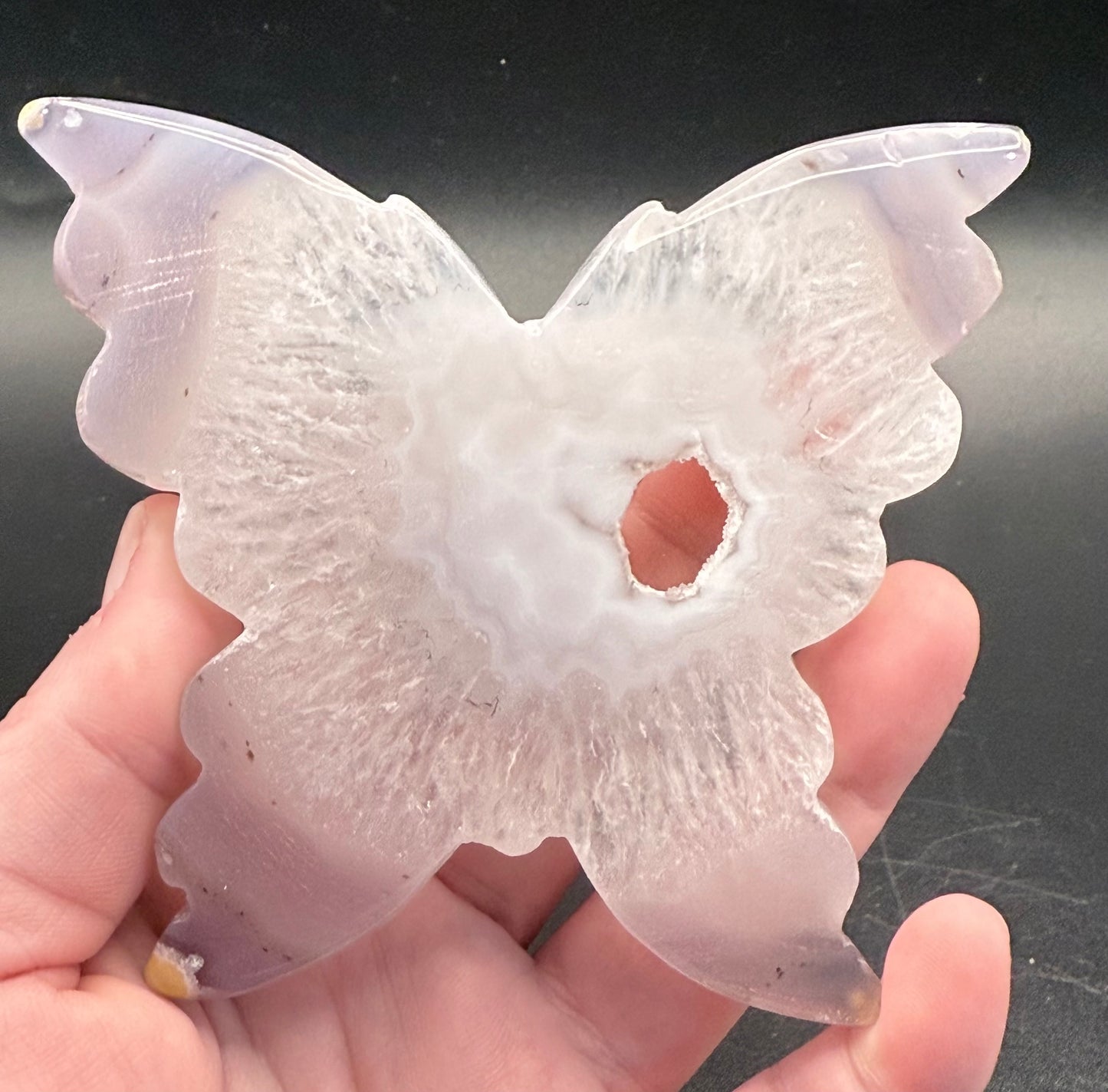Agate Butterfly with Sparkling Druzy