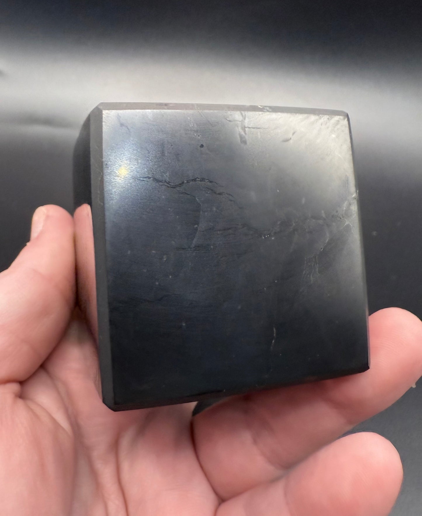 Shungite Polished Cube – 5.5cm