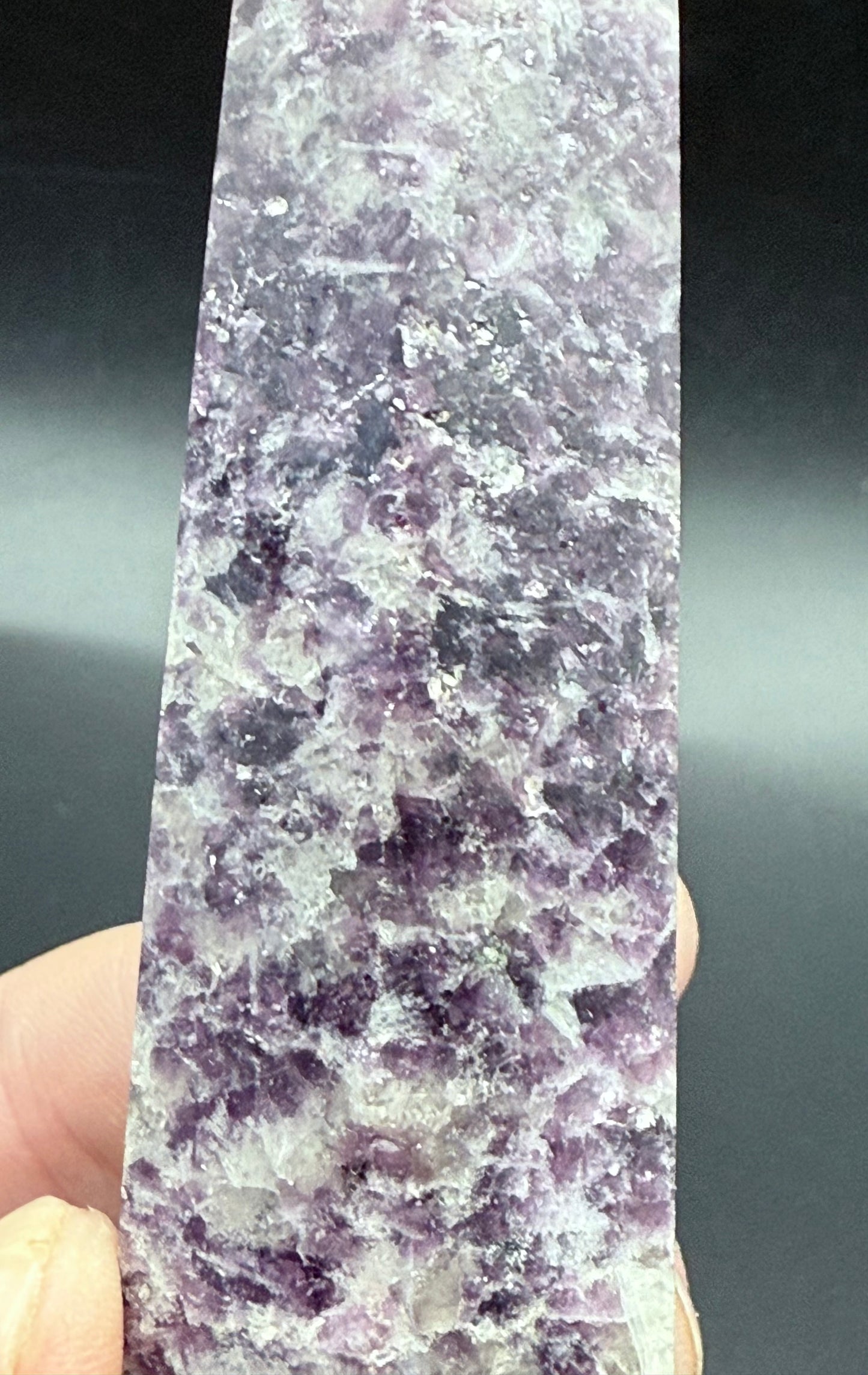 Lepidolite Tower with Pink Tourmaline Inclusions