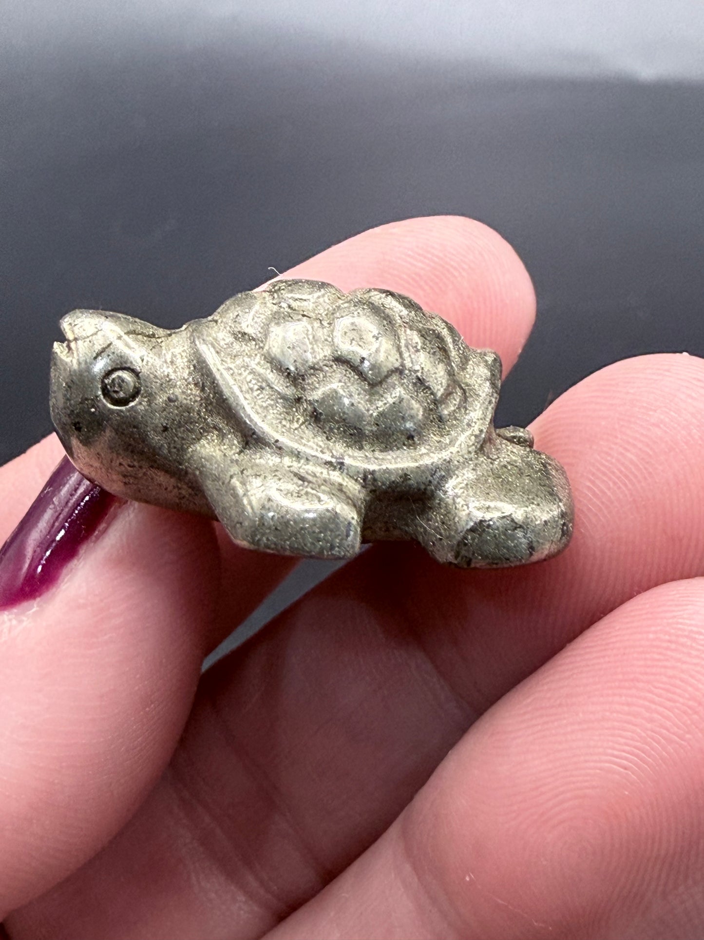 Pyrite Turtle β Strength, Luck & Protection
