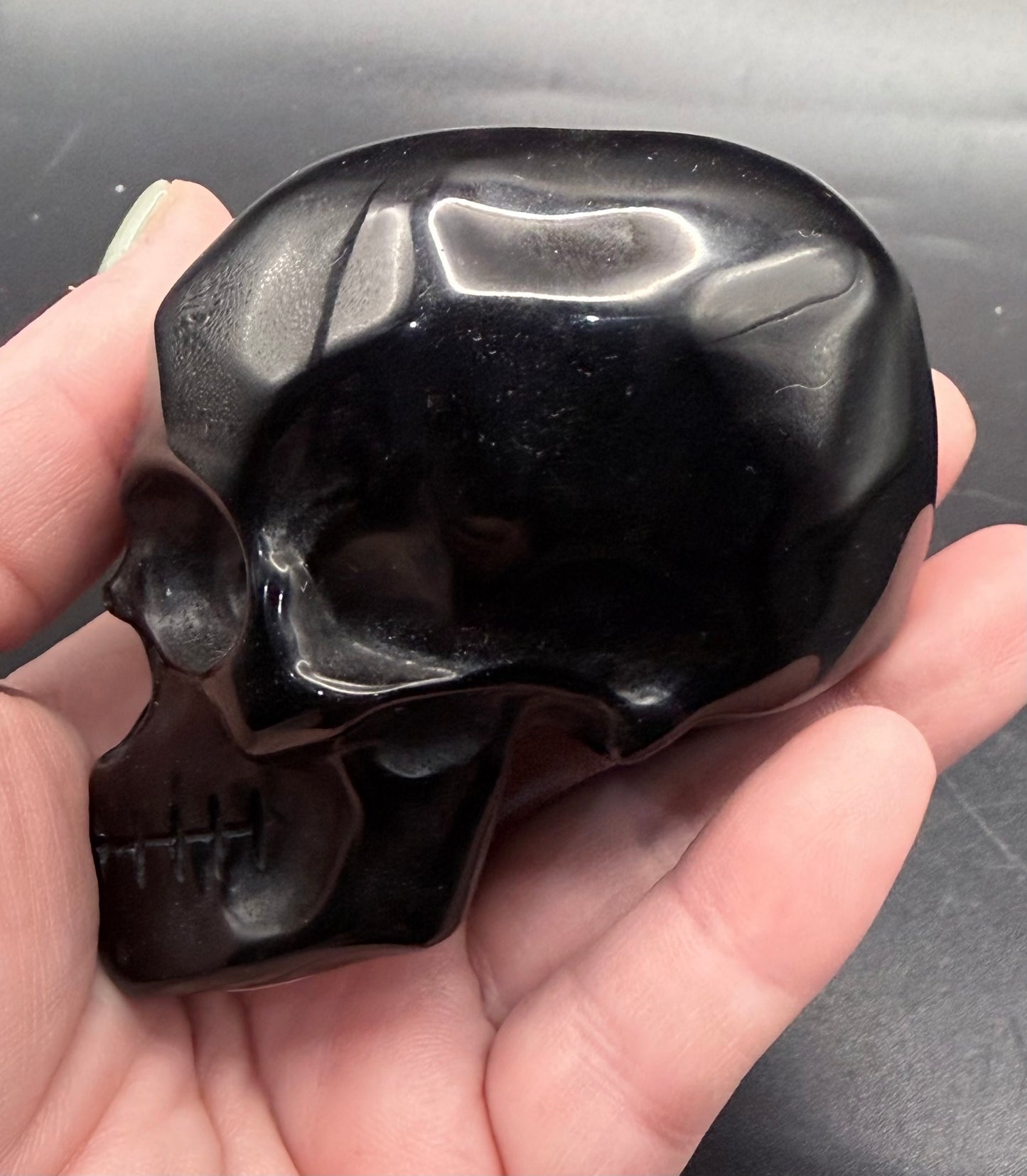 Black Obsidian Skull