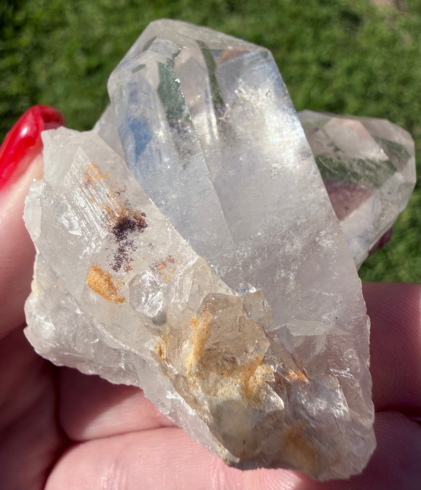 Clear Quartz Cluster with Natural Mineral Inclusions – 92g