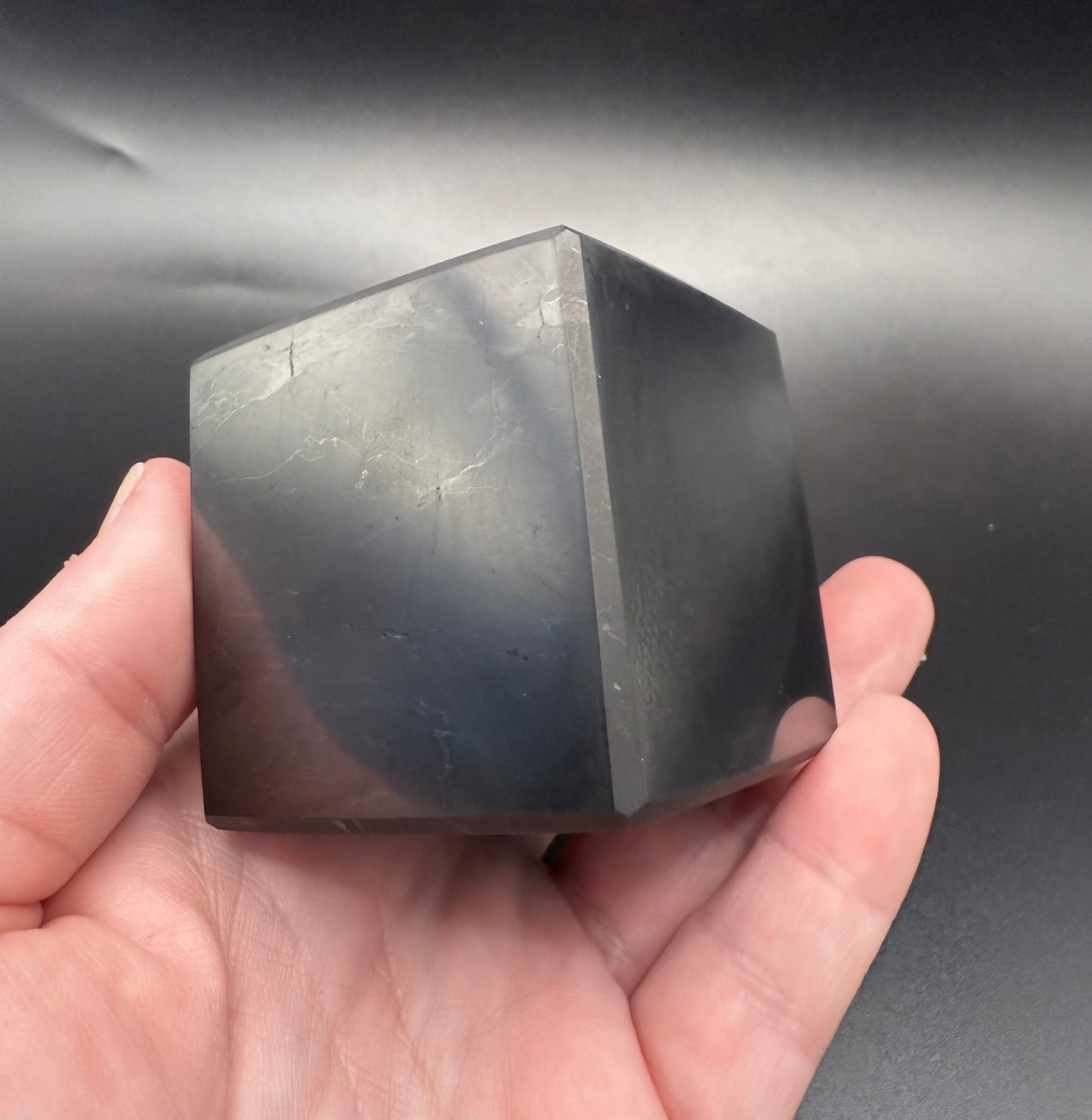 Shungite Polished Cube – 5.5cm