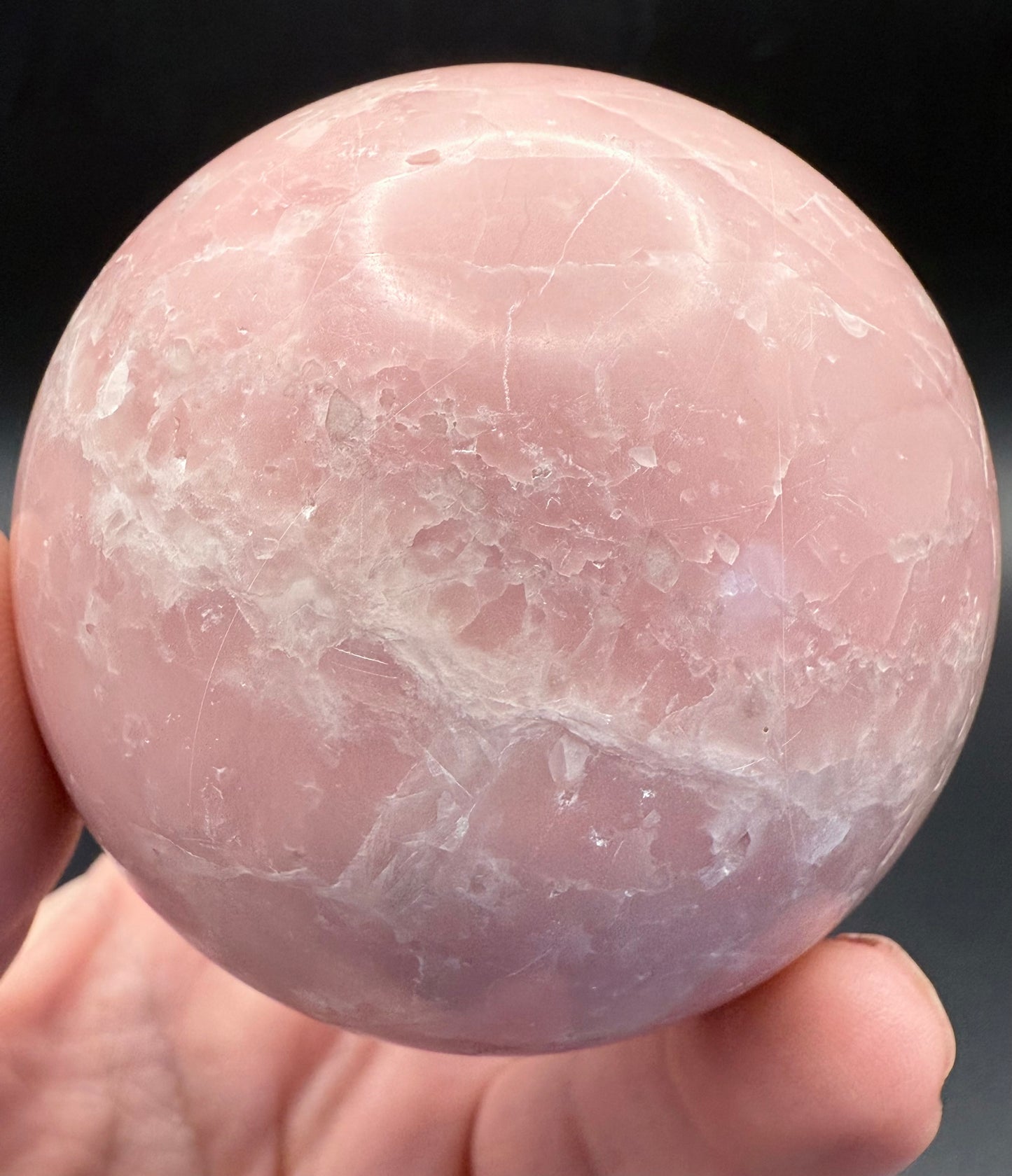 Pink Opal Sphere ā 378g / 6.4cm