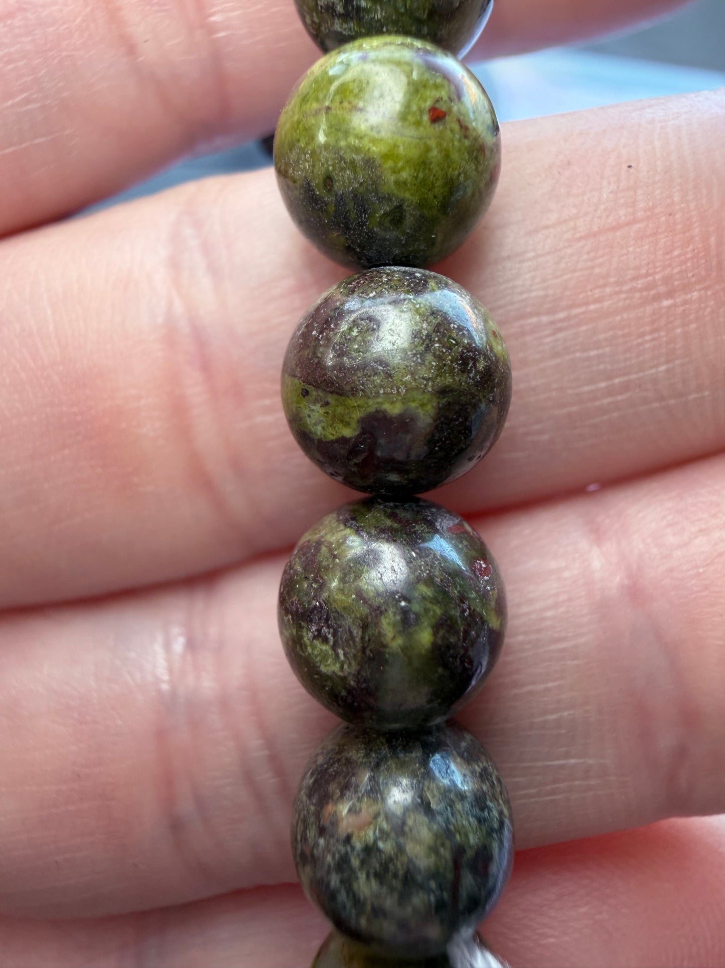 Dragon Blood Jasper Bracelet – 8mm (Stretch)