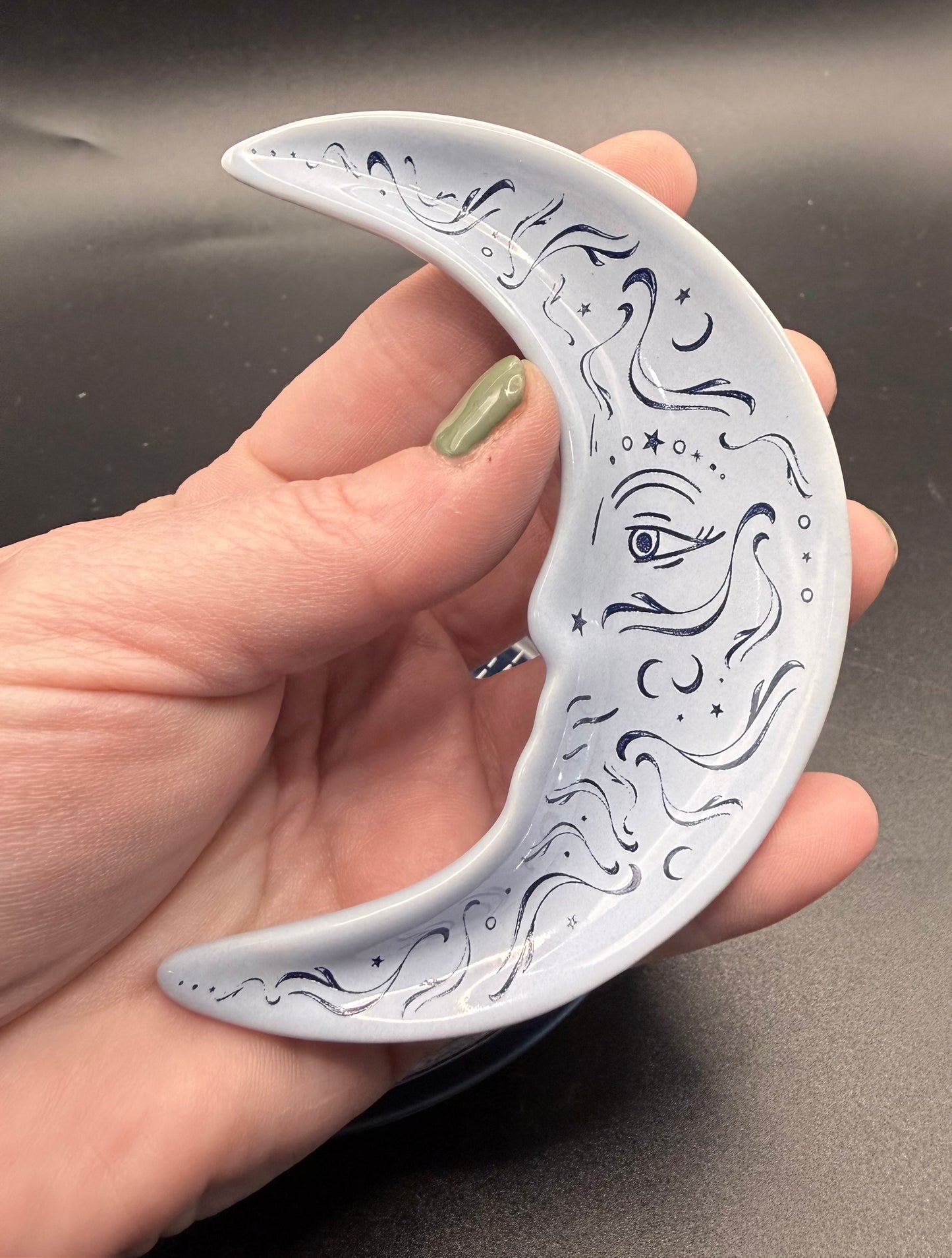 Blue Moon Stacking Ceramic Trinket Dish