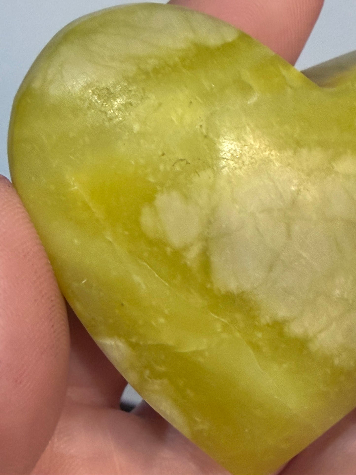 Lemon Jade (Serpentine) Heart 💛