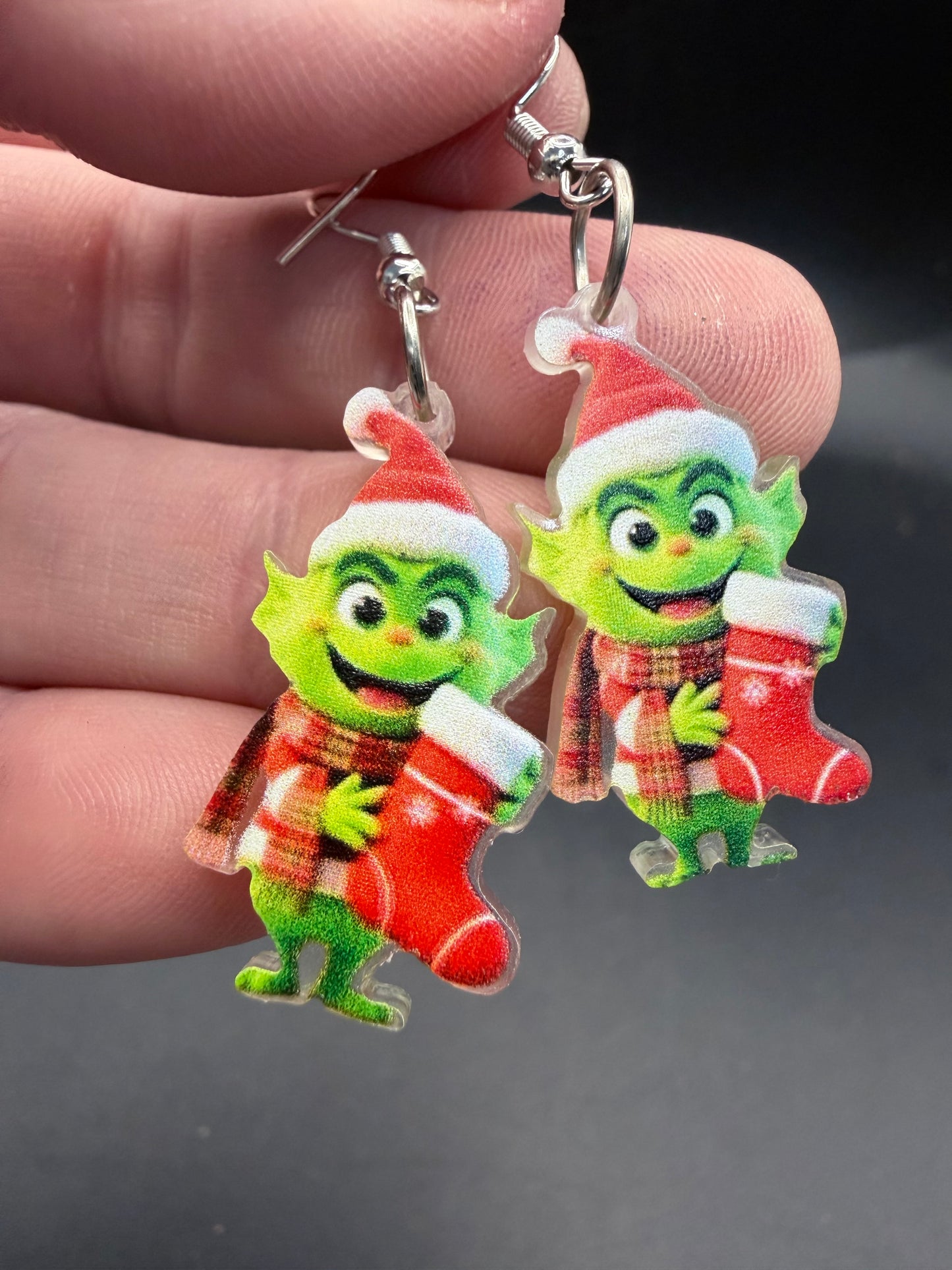 Grinch-Inspired Earrings