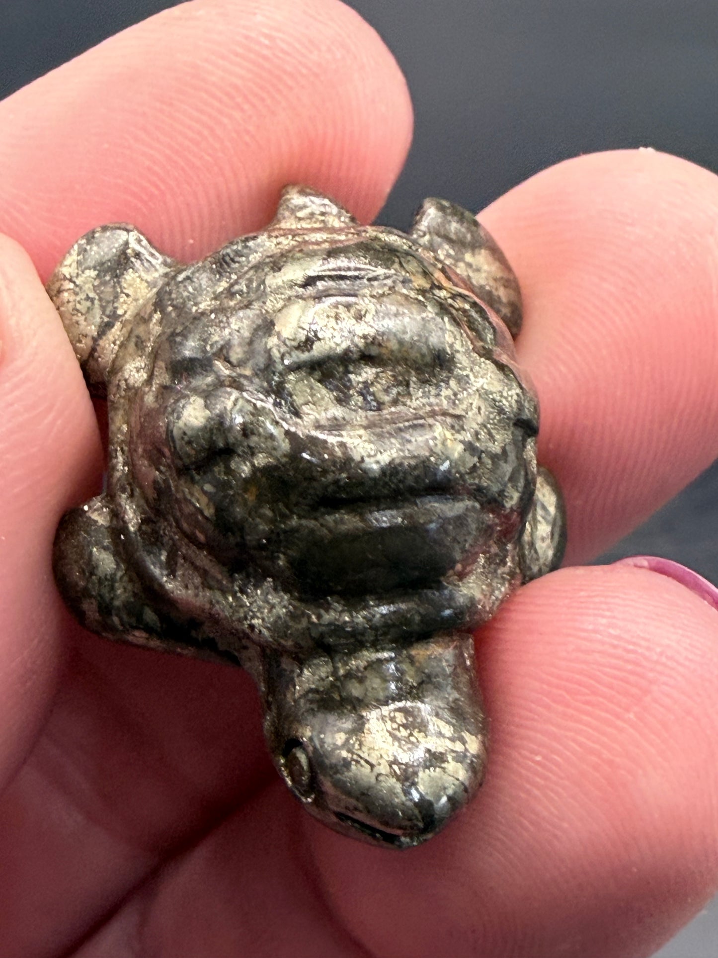 Pyrite Turtle β Strength, Luck & Protection