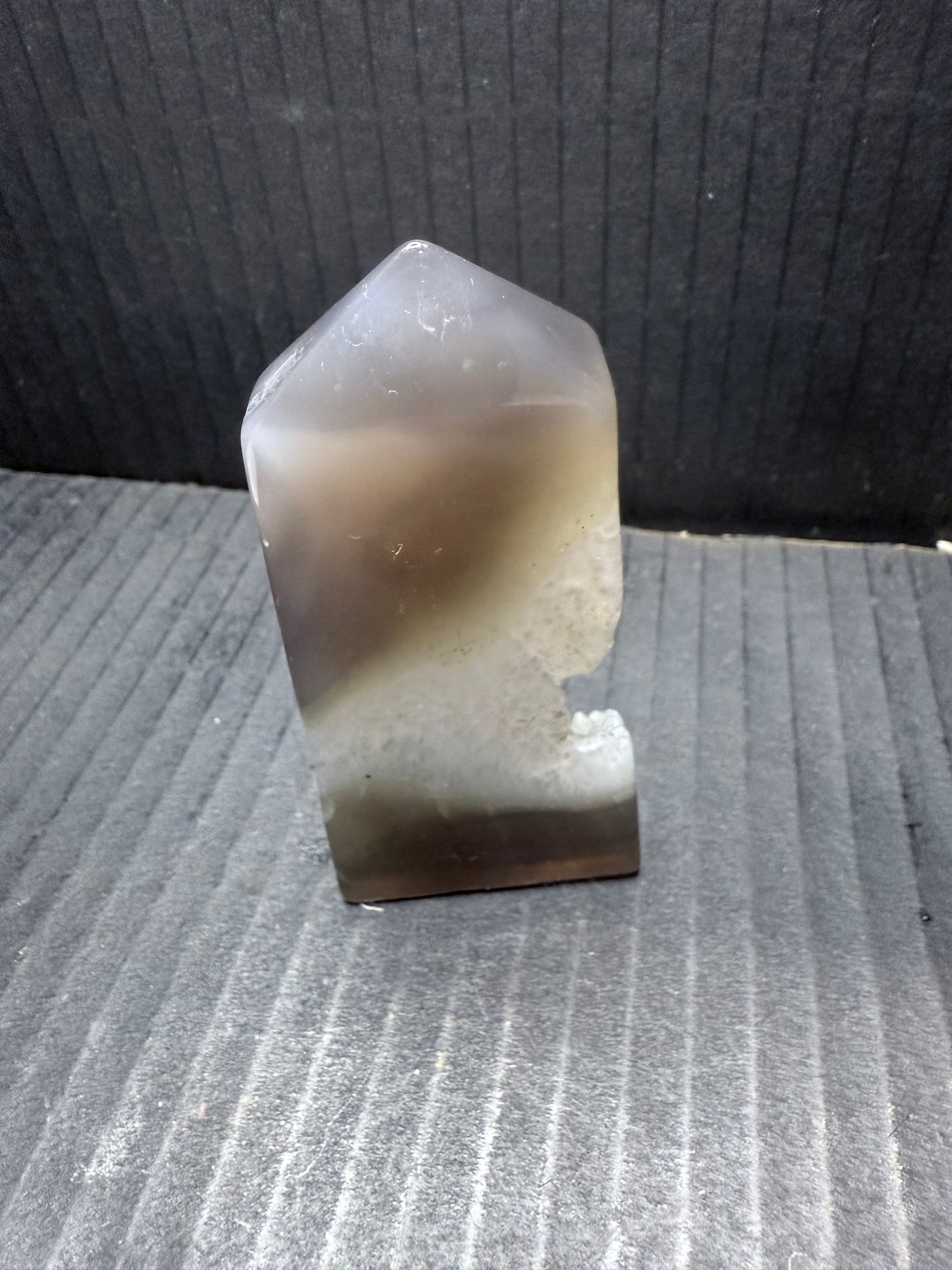 Black Druzy Agate Tower
