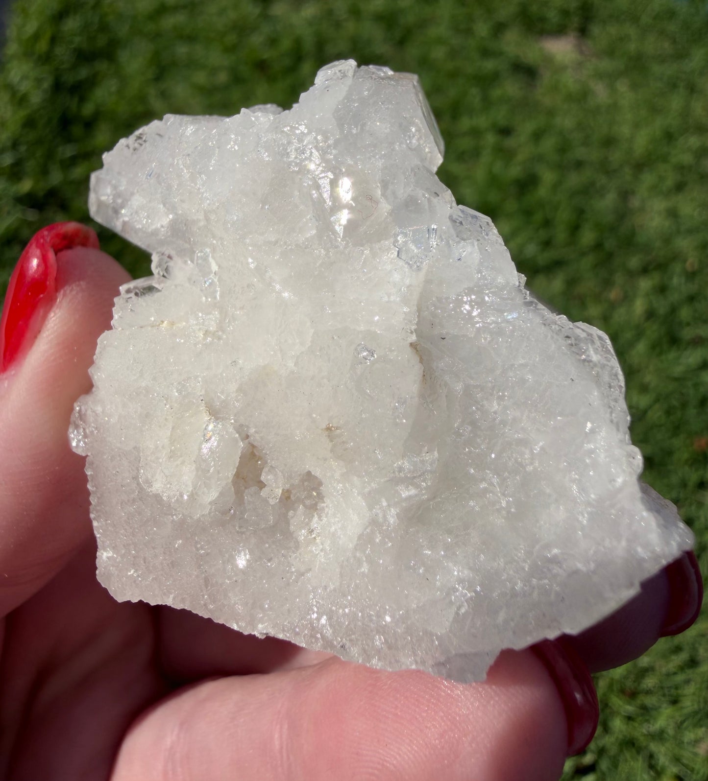 Clear Quartz Cluster with Rainbows – 107g