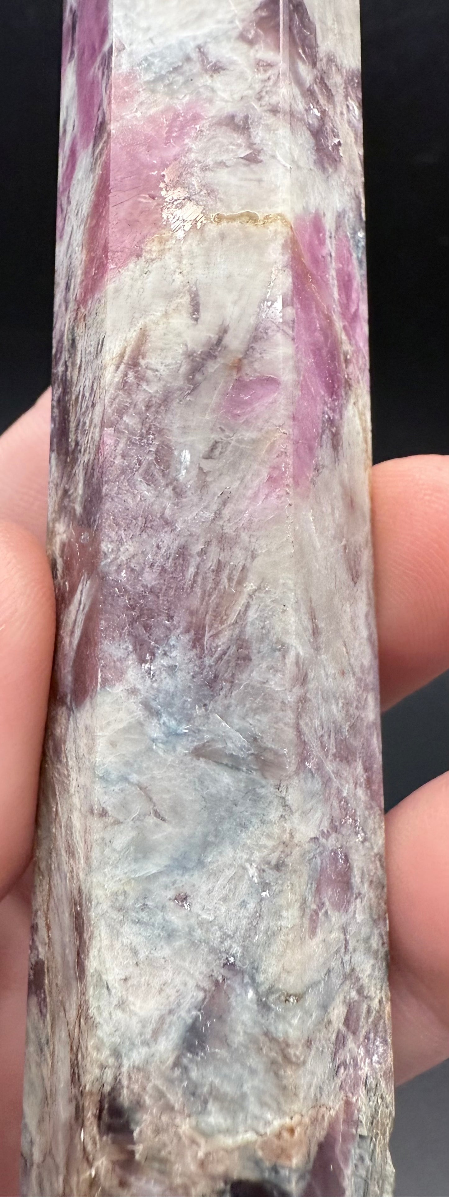 Rare Multi-Mineral Tower โ Pink & Blue Tourmaline, Aquamarine, Smoky Quartz, Lepidolite & Mica