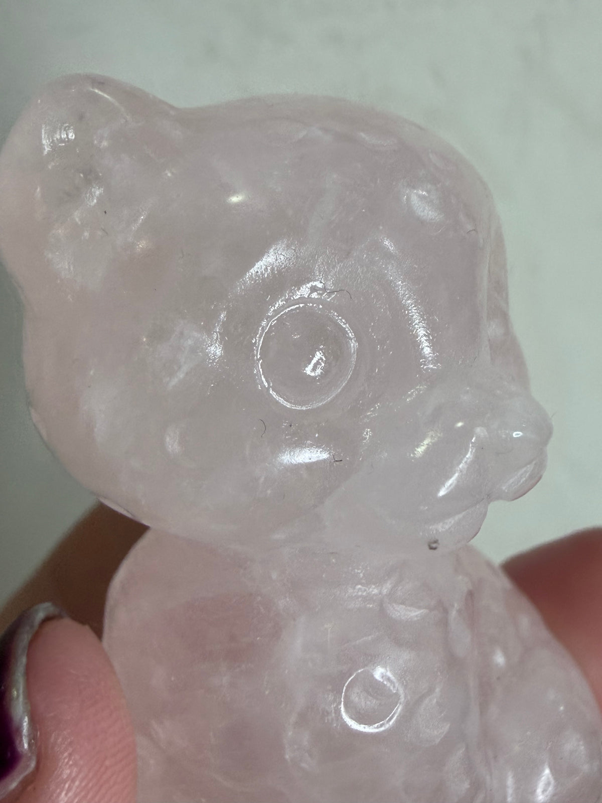 Rose Quartz Leopard Cub Carving – 6.2cm