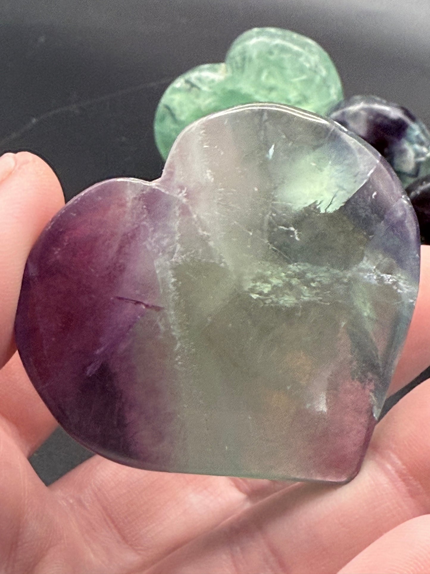 Free standing Fluorite Hearts