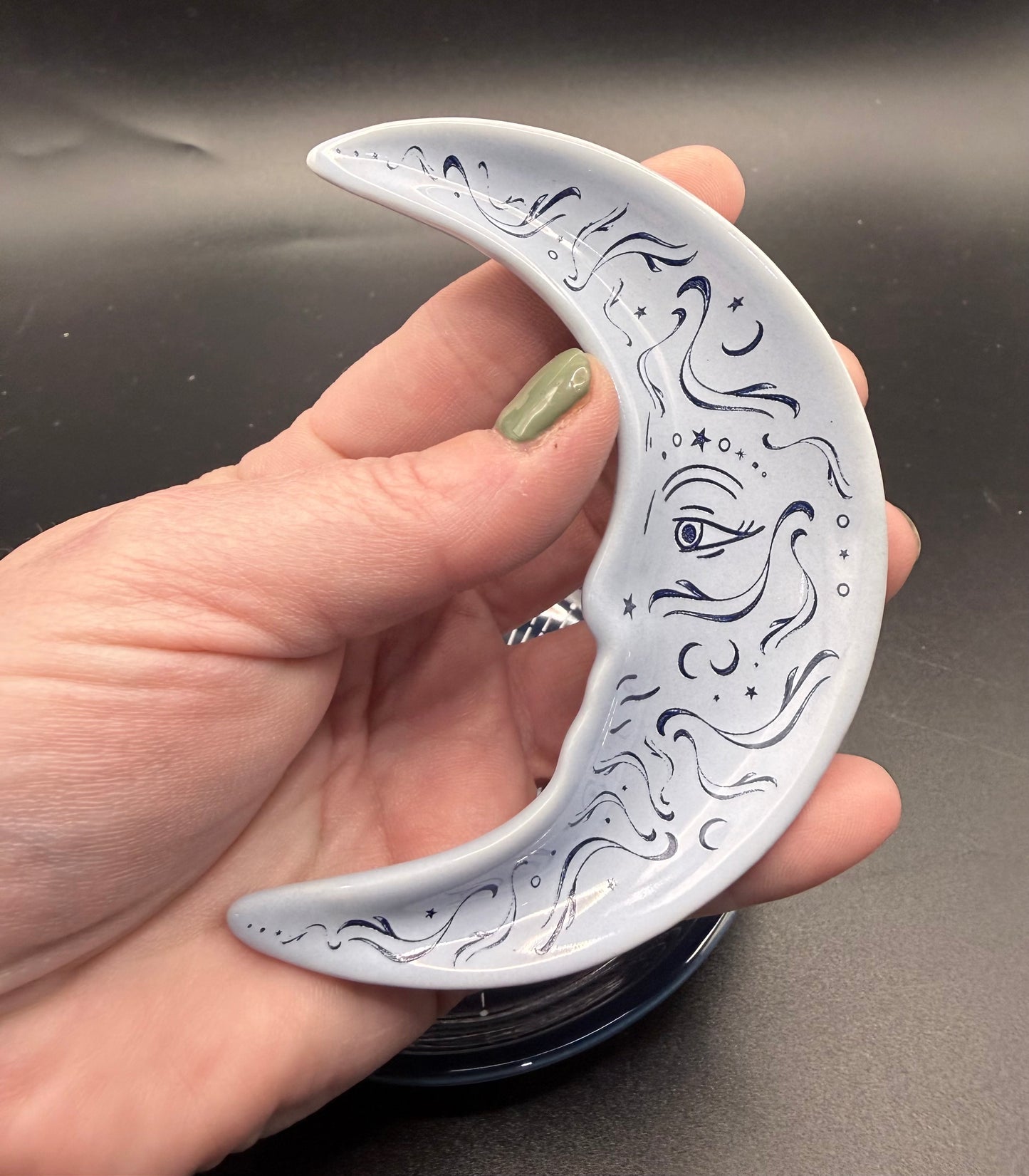 Blue Moon Stacking Ceramic Trinket Dish