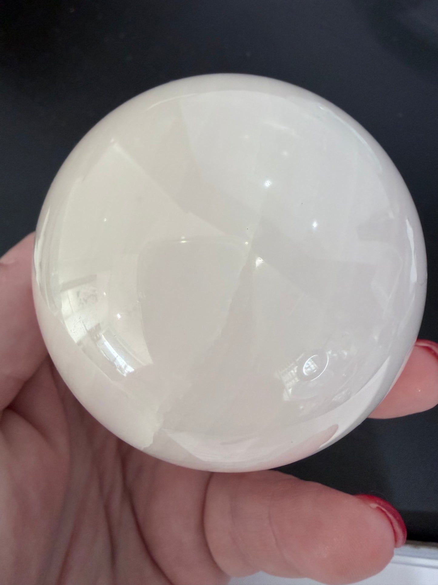 Pink Mangano Calcite Sphere – 431g | 6.7cm