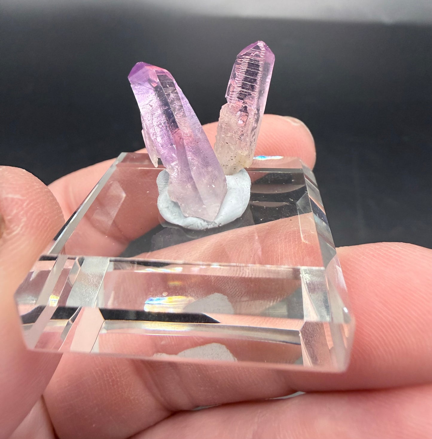 Vera Cruz Amethyst on Glass Display