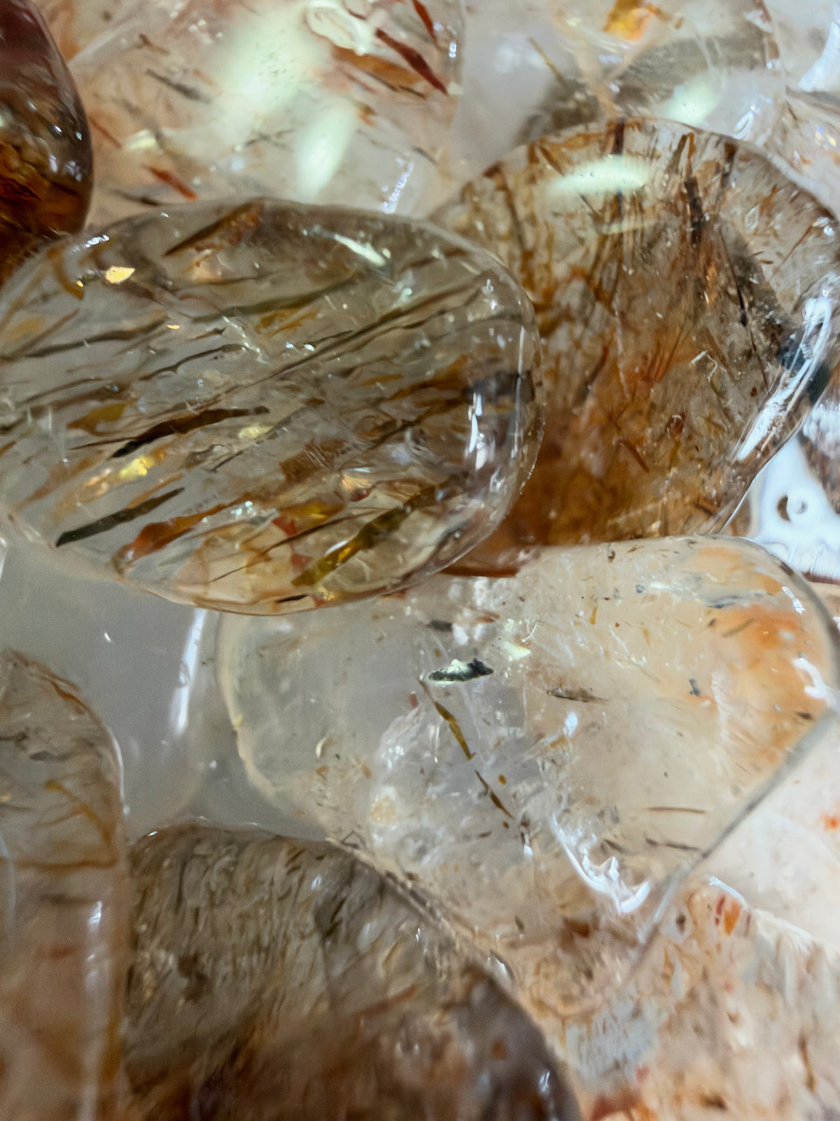 Copper Rutilated Quartz Echidna Colour Changing USB Lamp