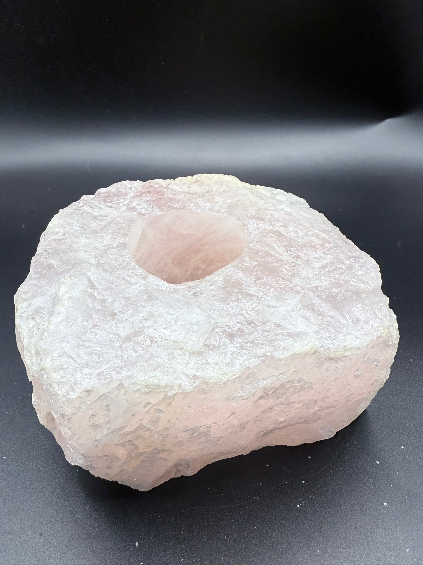 Rose Quartz Candle Holder