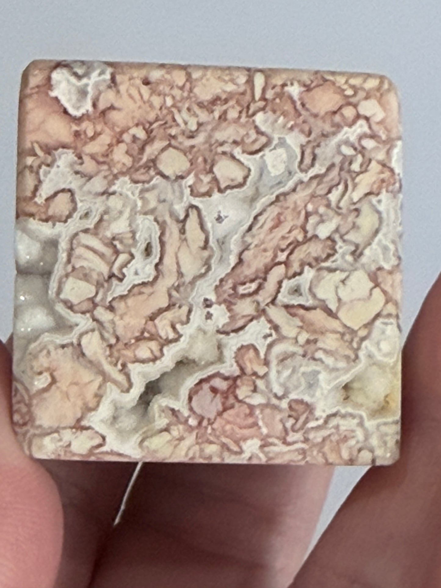 Pink Agate Druzy Floating Cube 3.6cm 110g B