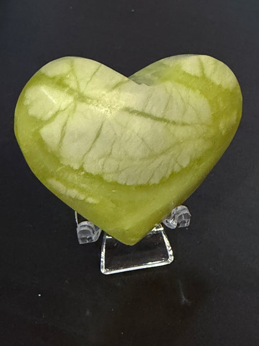 Lemon Jade (Serpentine) Heart 💛