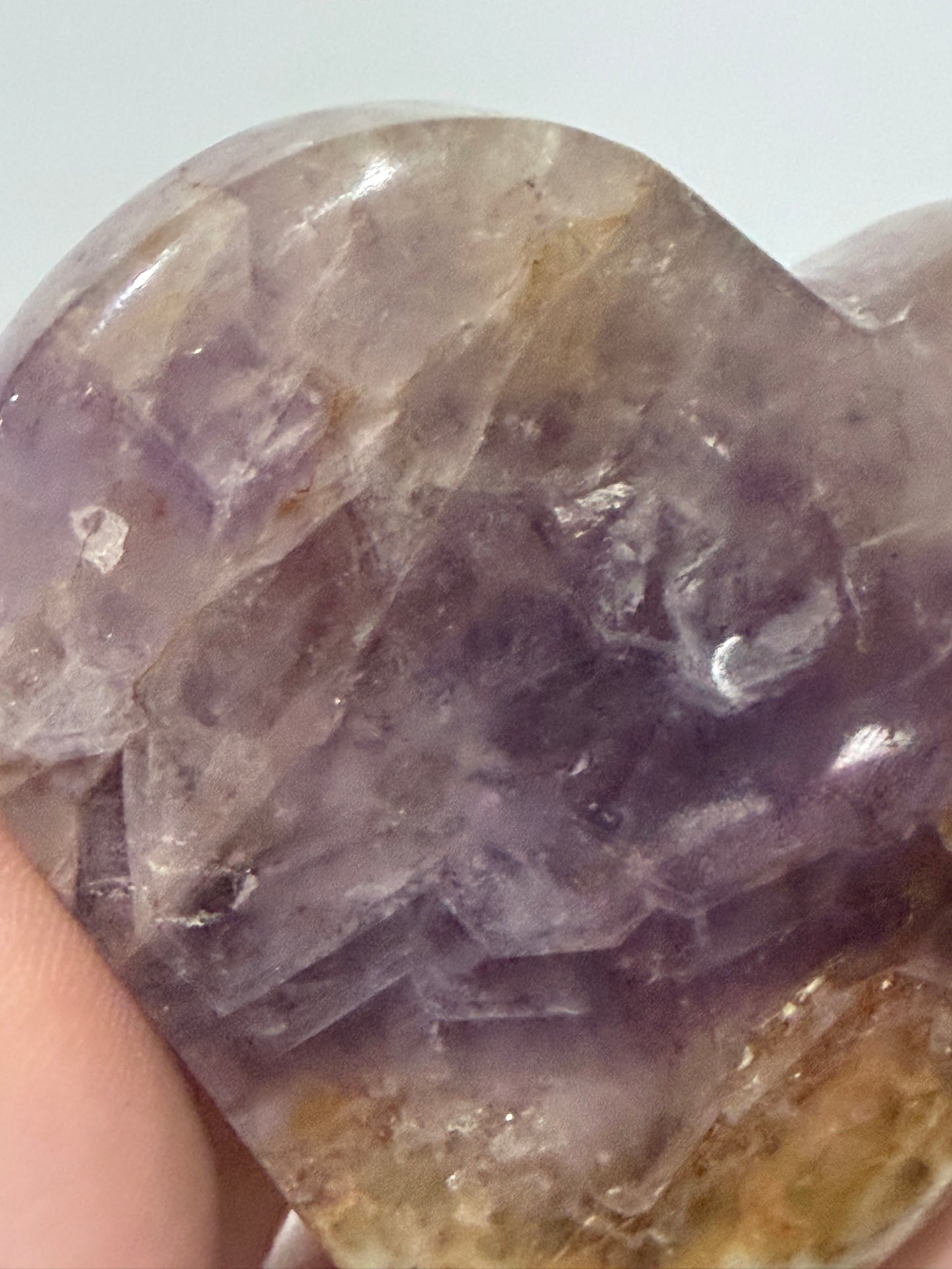 Amethyst & Banded Agate Heart 94g | 6.6 × 6.1 cm | Self-Standing I
