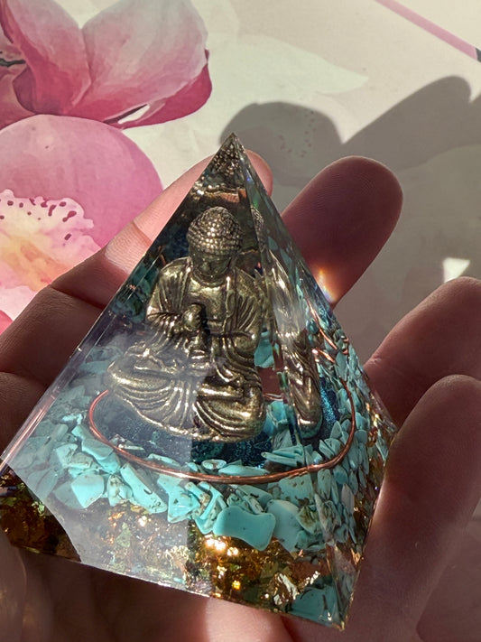 Orgone Pyramid with Buddha