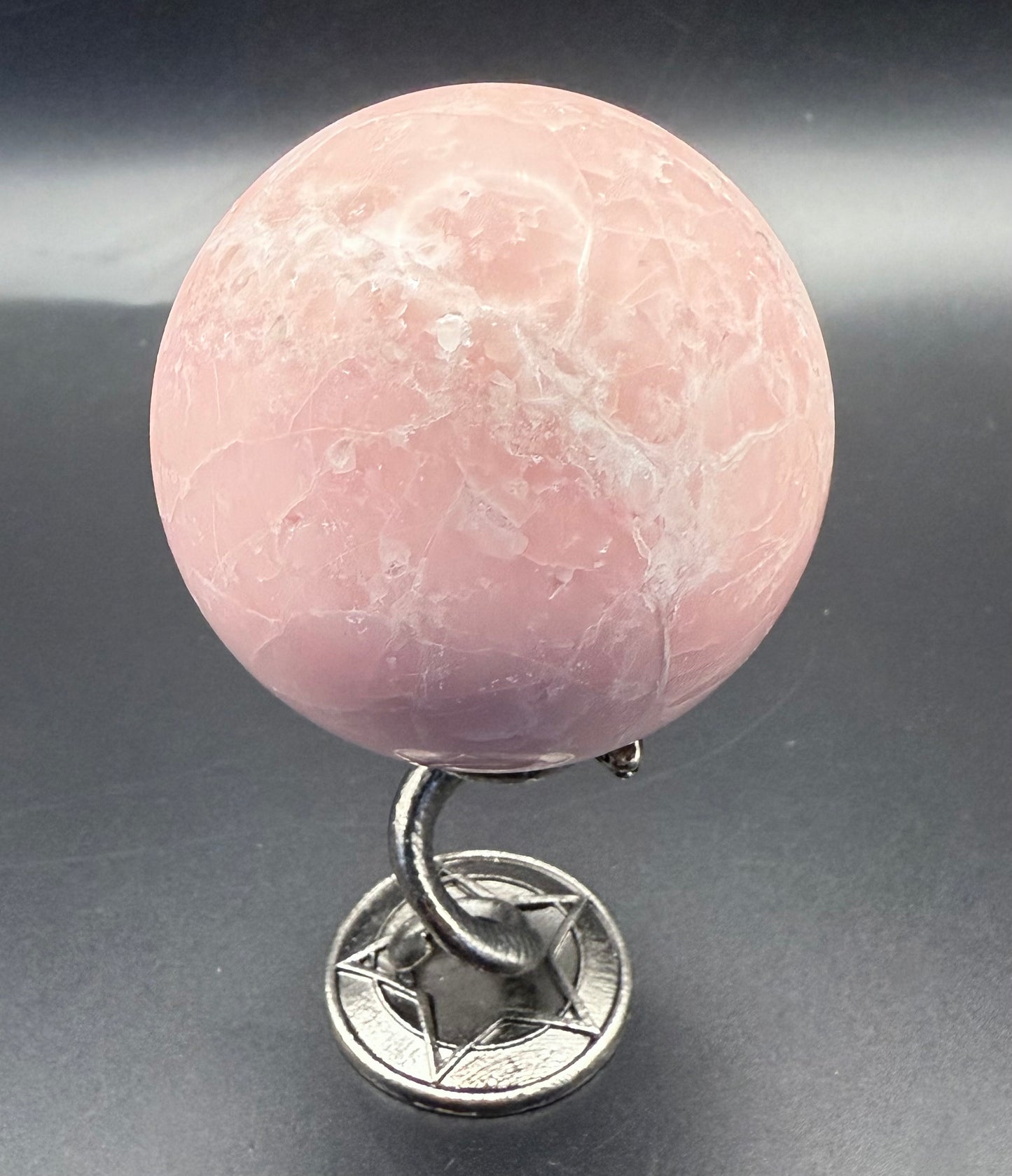 Pink Opal Sphere ā 378g / 6.4cm