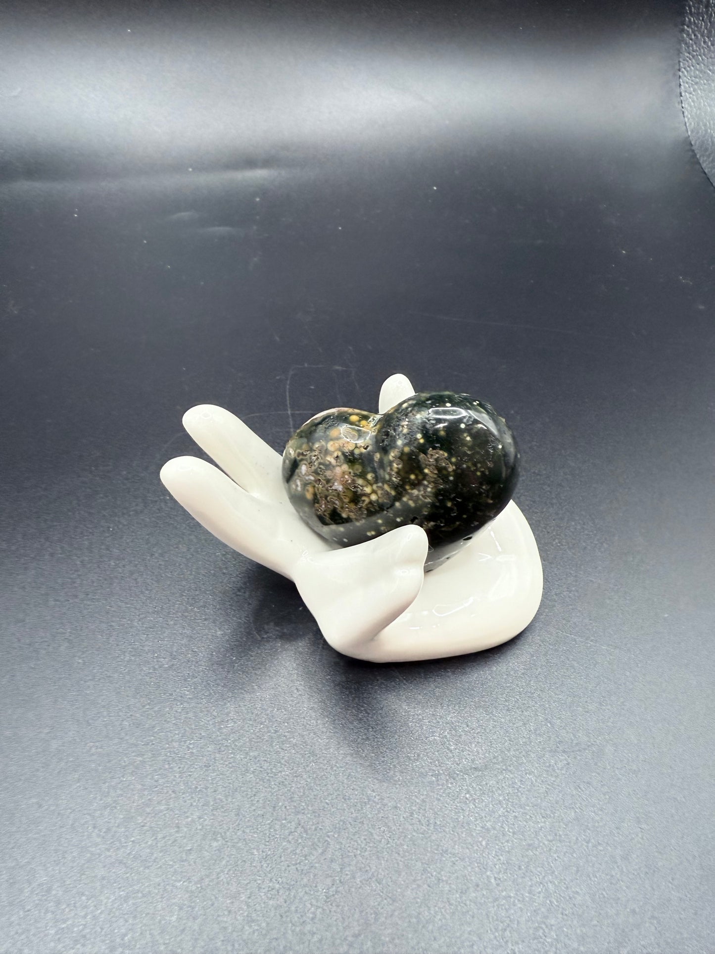 Ocean Jasper Heart ā 5cm