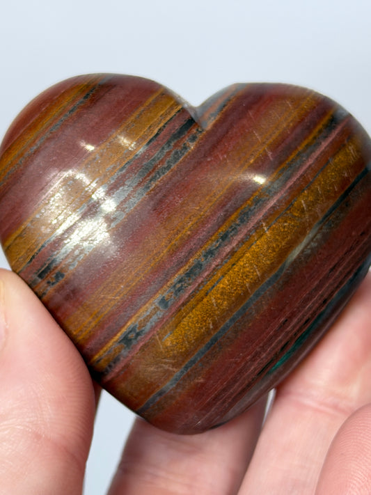 Tiger Iron Heart – 125g Natural Crystal Heart | 5.6cm A