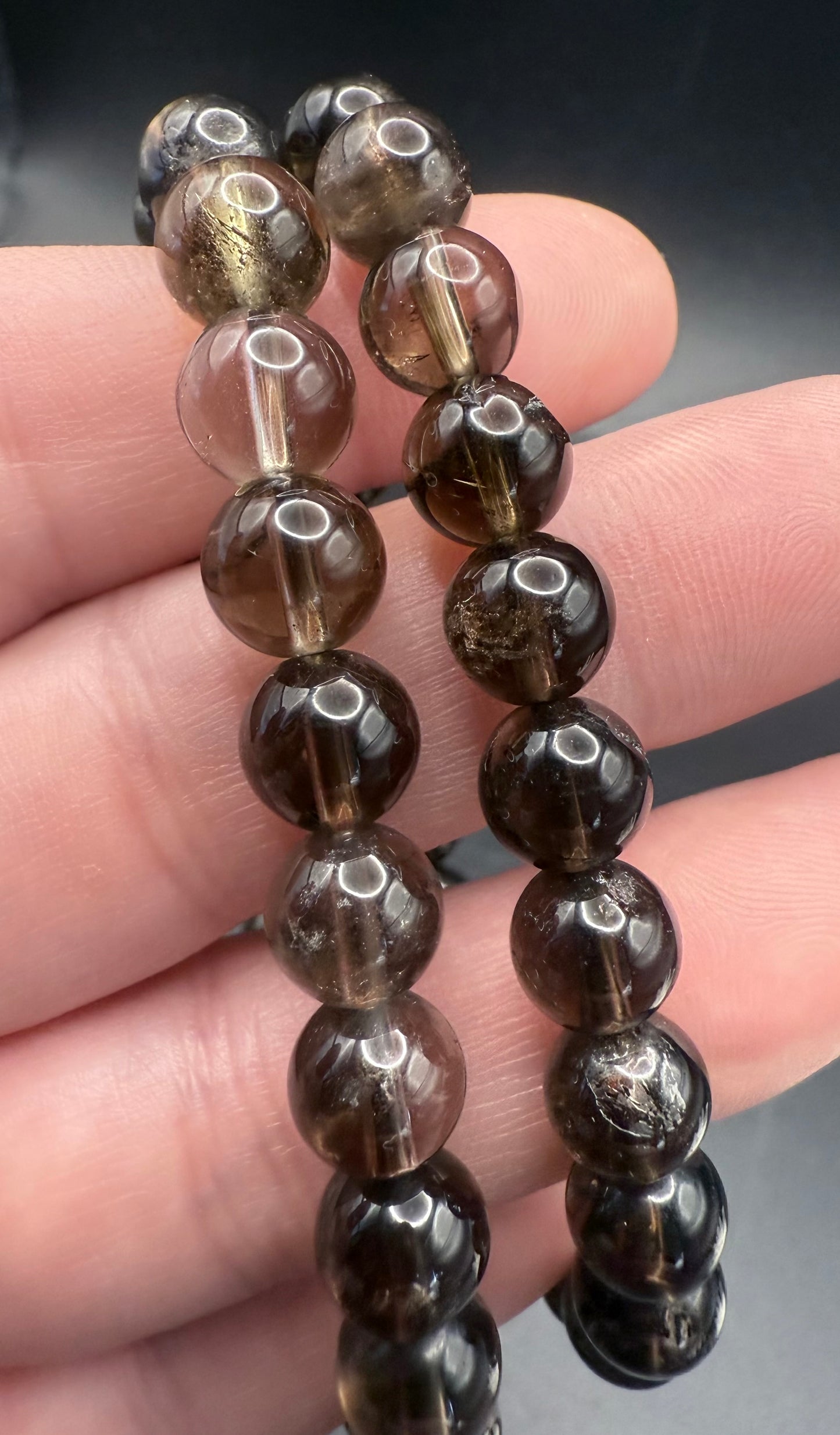 Smoky Quartz 8mm Bracelet
