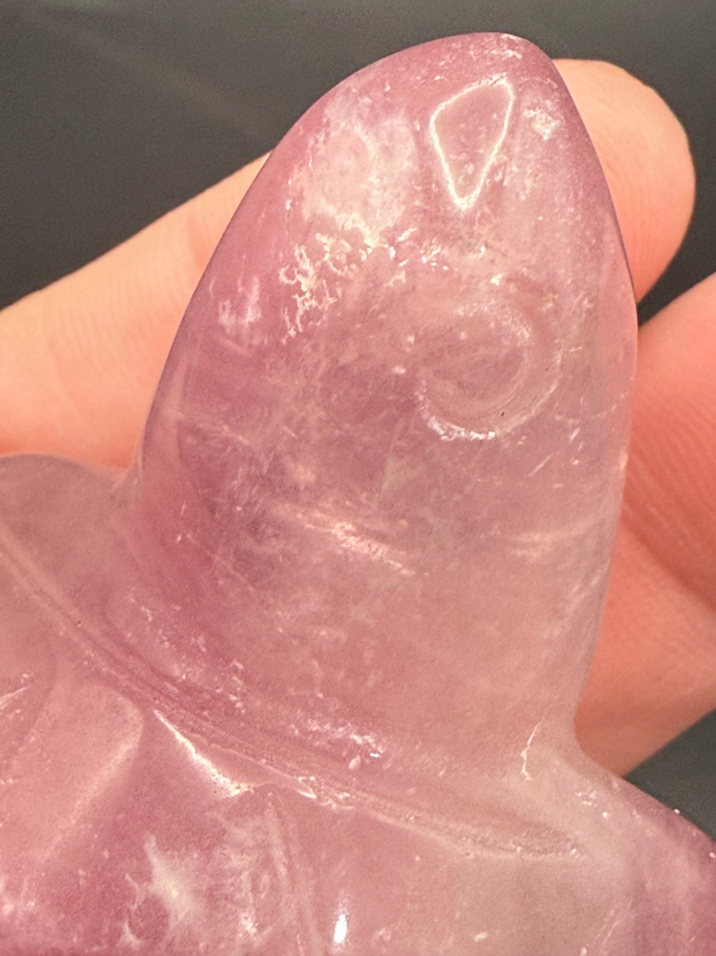 Pink Fluorite Turtle Carving