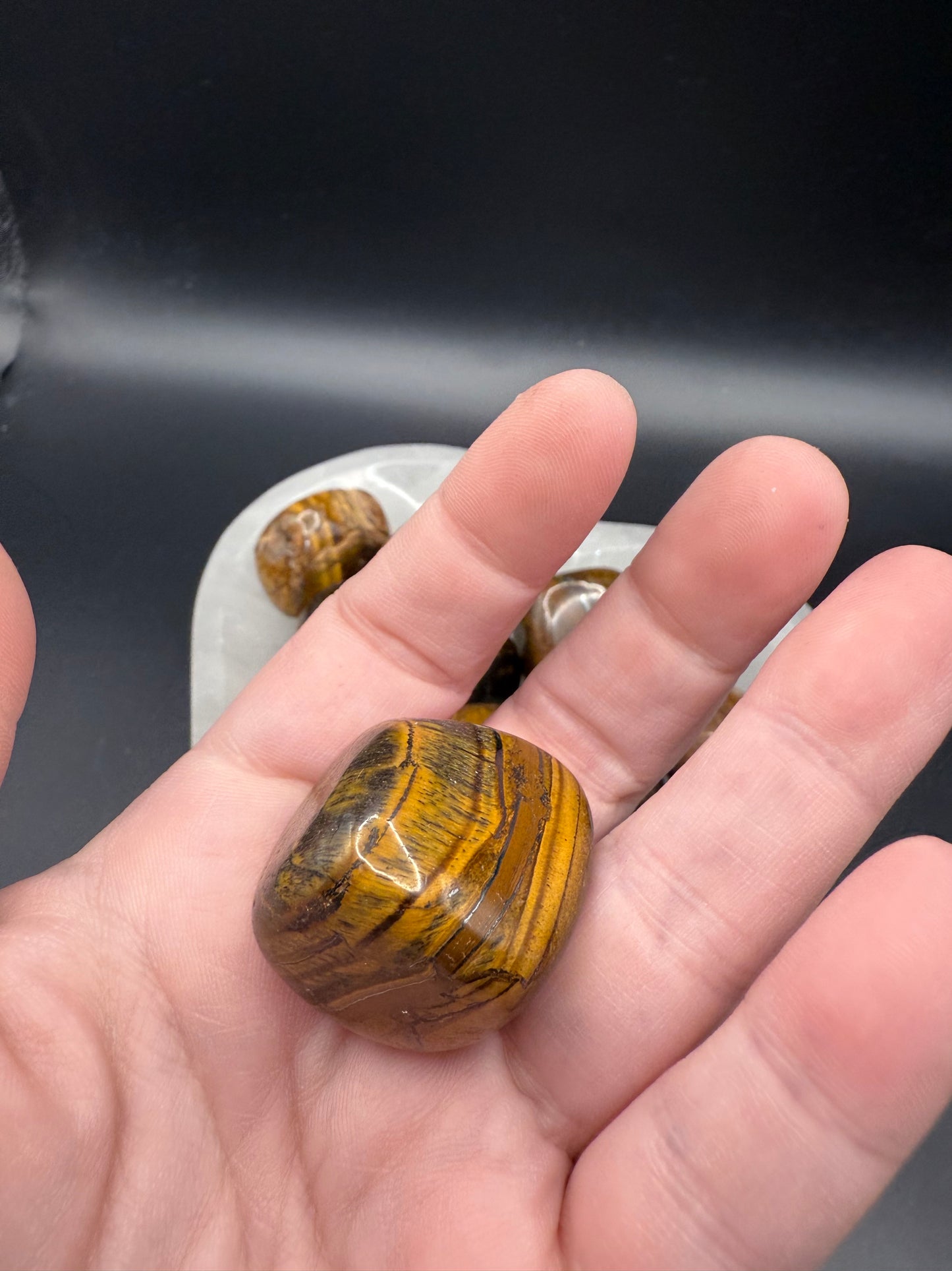Tigers Eye Cube Tumbles