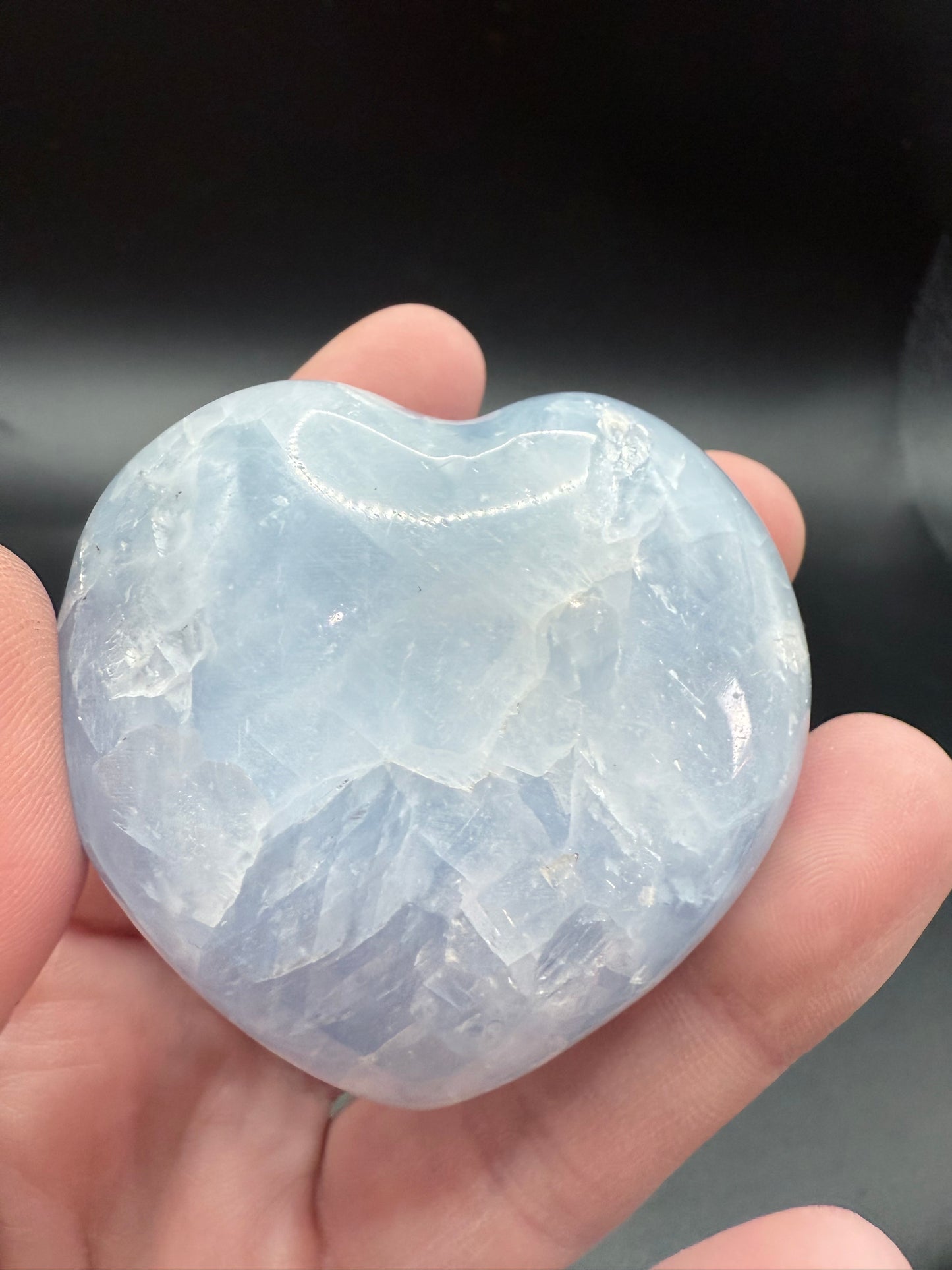 Blue Celestite Heart โ 5cm